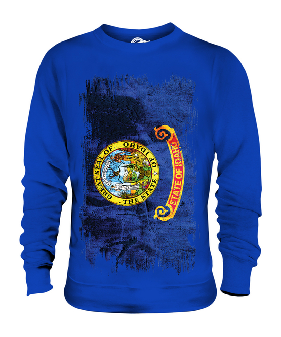Idaho State Grunge Bandera Unisex Suéter Idahoan Camiseta Regalo - Imagen 14 de 16
