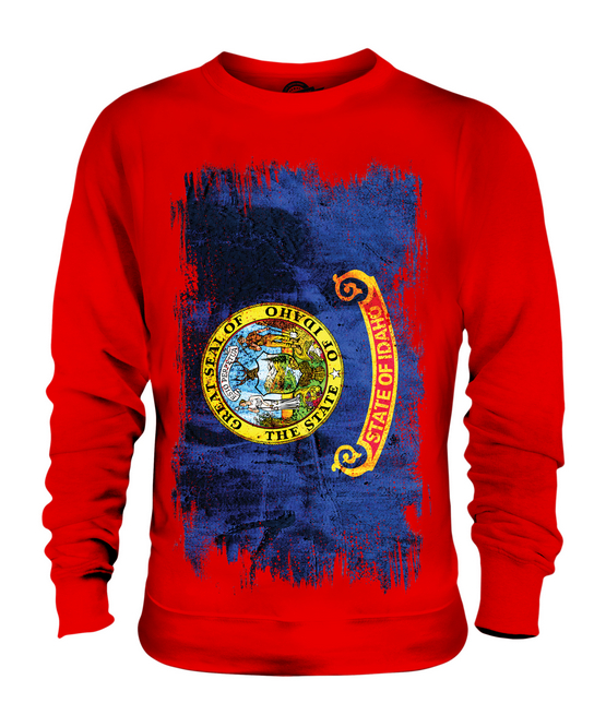 Idaho State Grunge Bandera Unisex Suéter Idahoan Camiseta Regalo - Imagen 7 de 16
