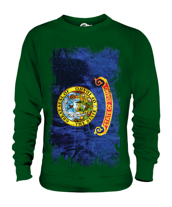 Idaho State Grunge Bandera Unisex Suéter Idahoan Camiseta Regalo - Imagen 11 de 16