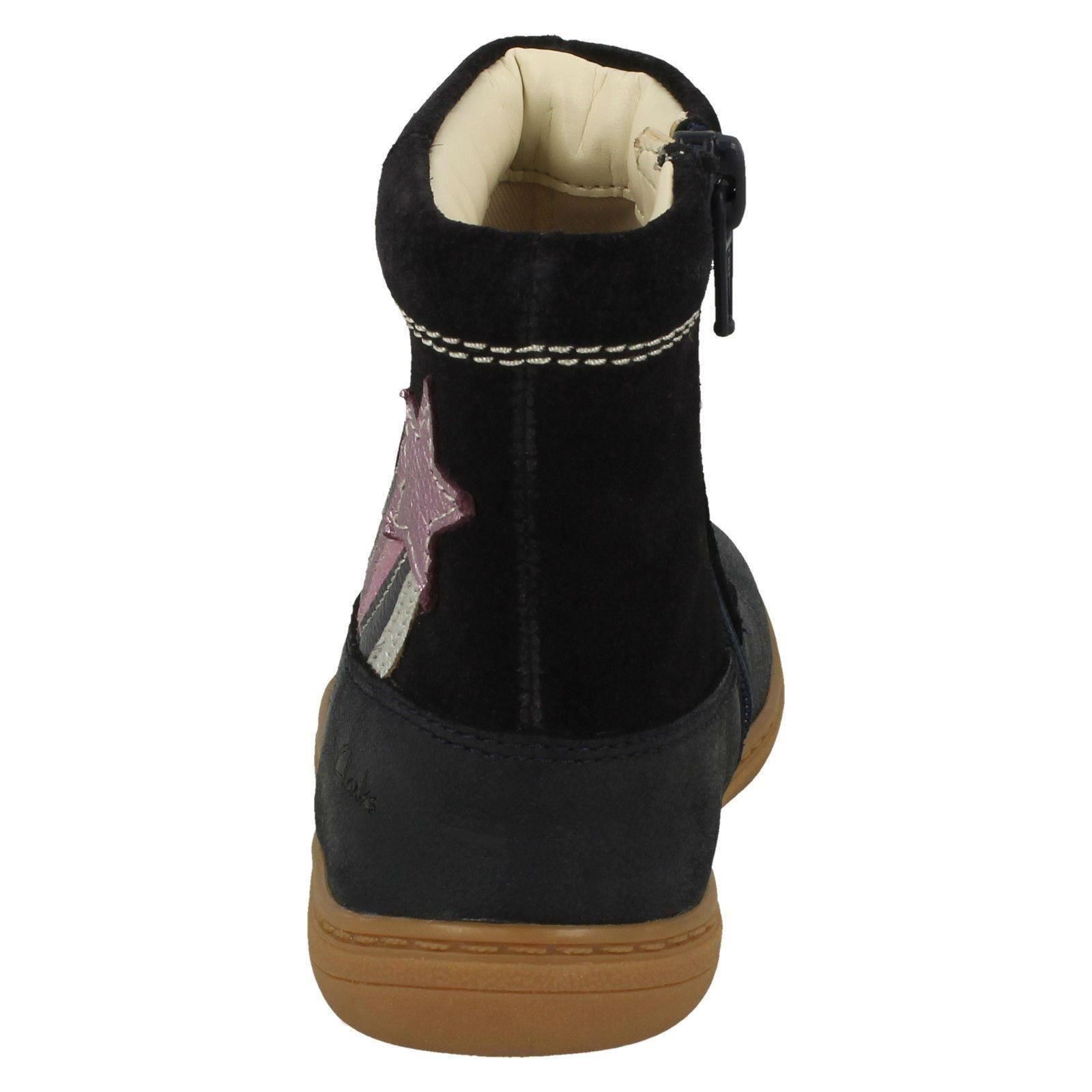 Details about / Girls Clarks Flash Shine T Shooting Star Detailed Boots