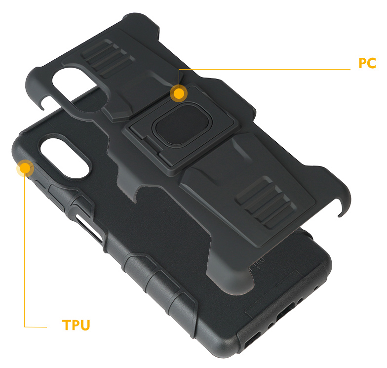 Rugged Case Cover with Stand Ring Grip for Samsung Galaxy XCover Pro