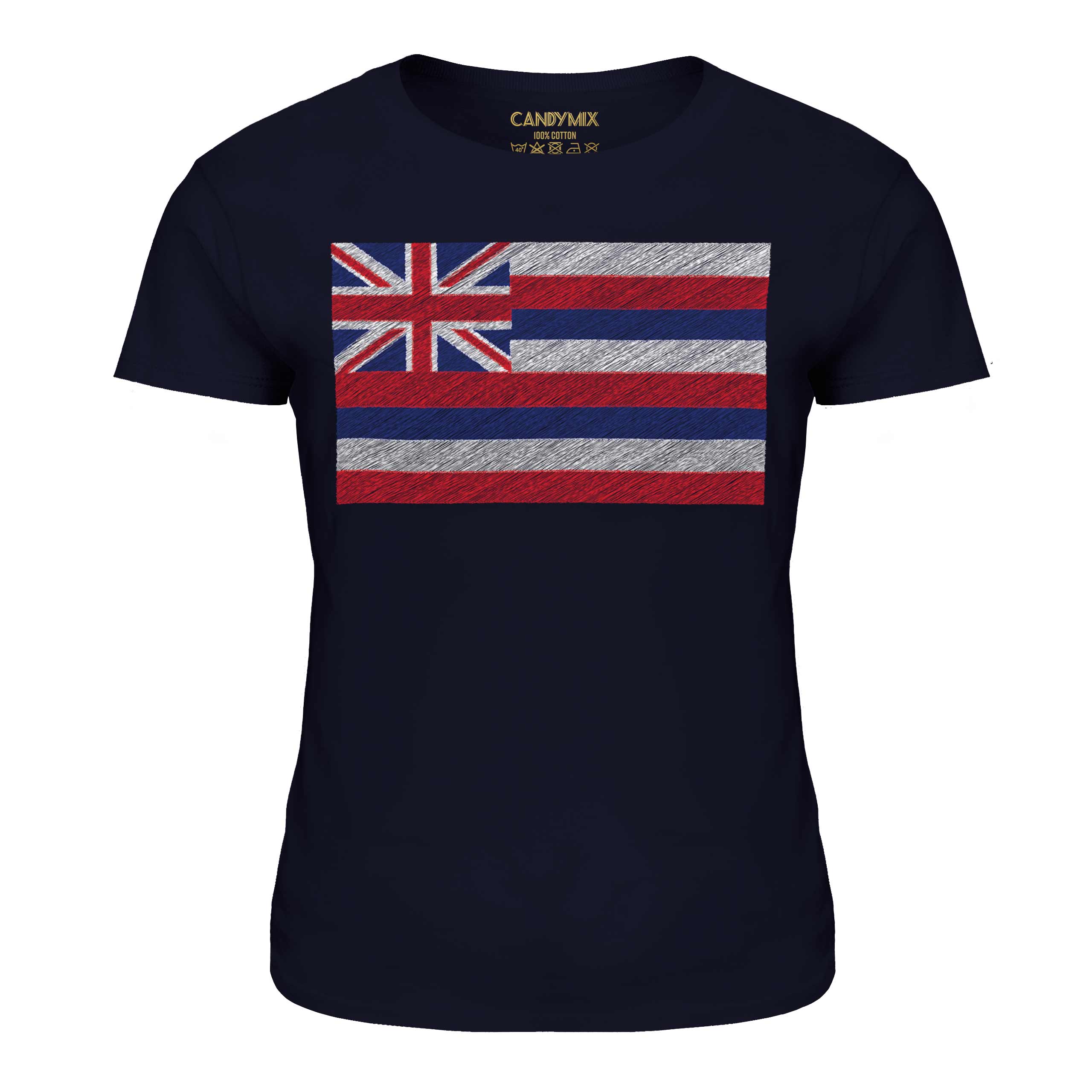 Hawaii State Scarabocchio Bandiera Donna T-Shirt Maglia Regalo Hawaiano Calcio - 第 18/21 張圖片