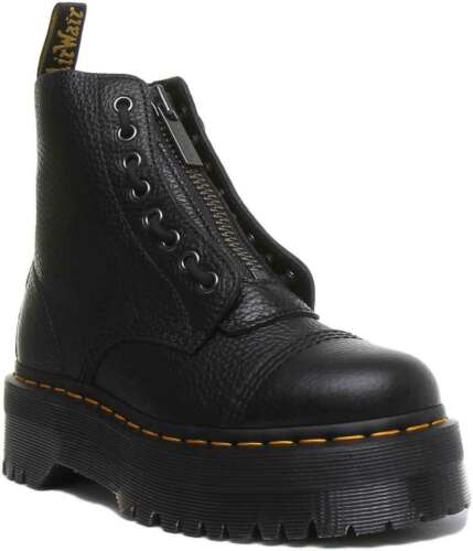 DR. MARTENS DR MARTENS SINCLAIR DAMEN LEDER STIEFELETTE MIT ZIP-IN SCHWARZ GRÖSSE UK 3 - 8