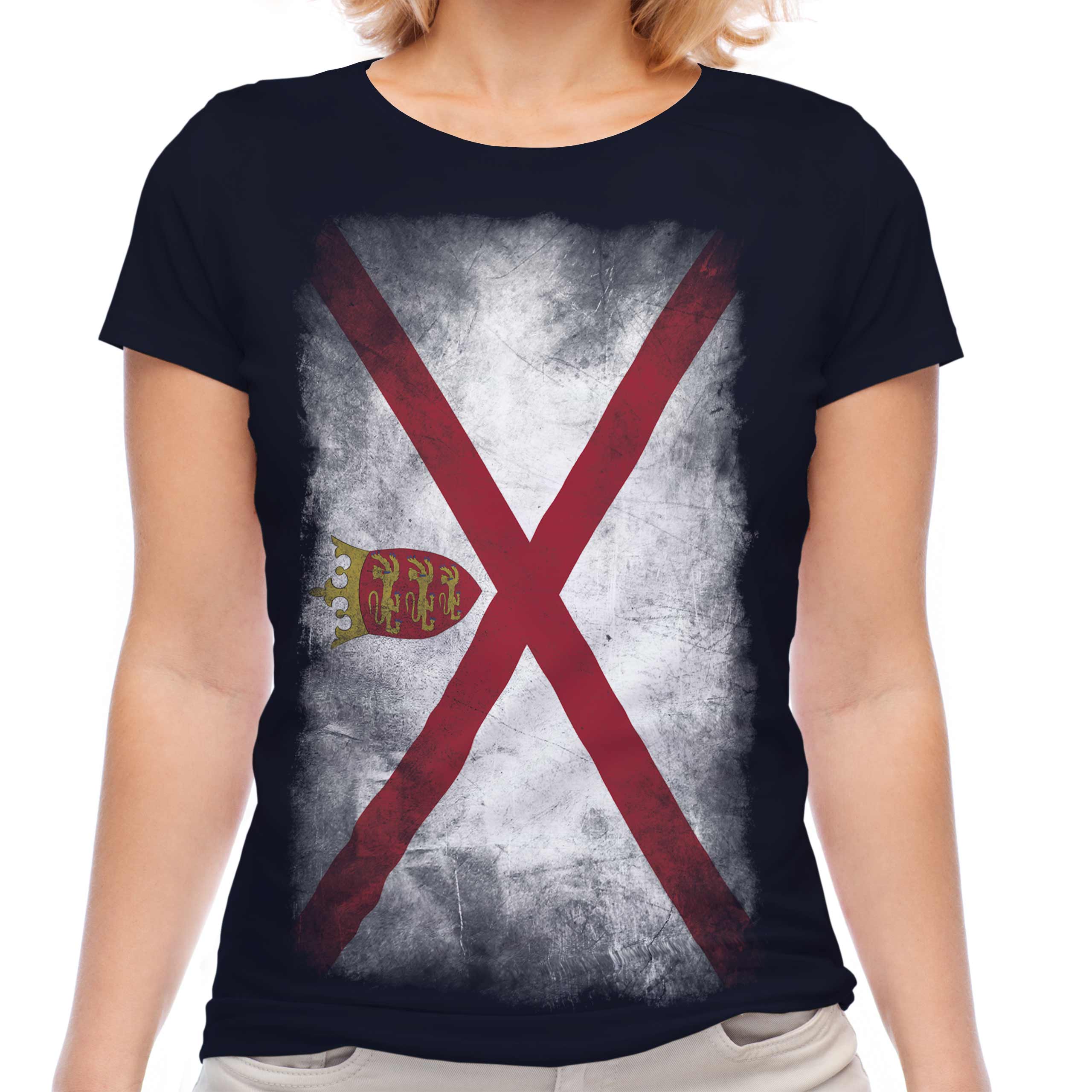 Jersey Descolorido Bandera Mujer Camiseta Top Jerri Fútbol Regalo