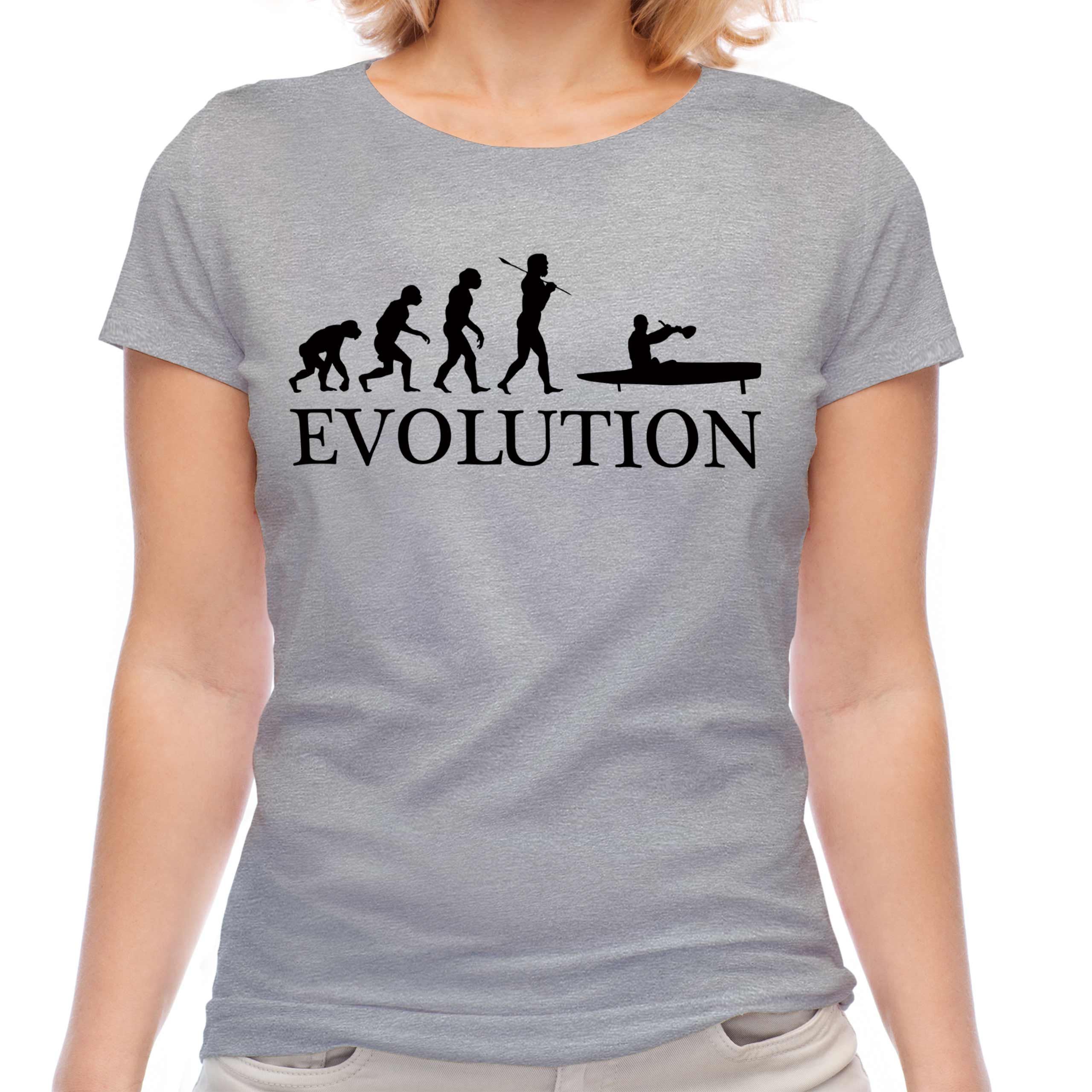 Flyak Evolution Damen T-Shirt Geschenk Kajak für Anfänger - Picture 12 of 21