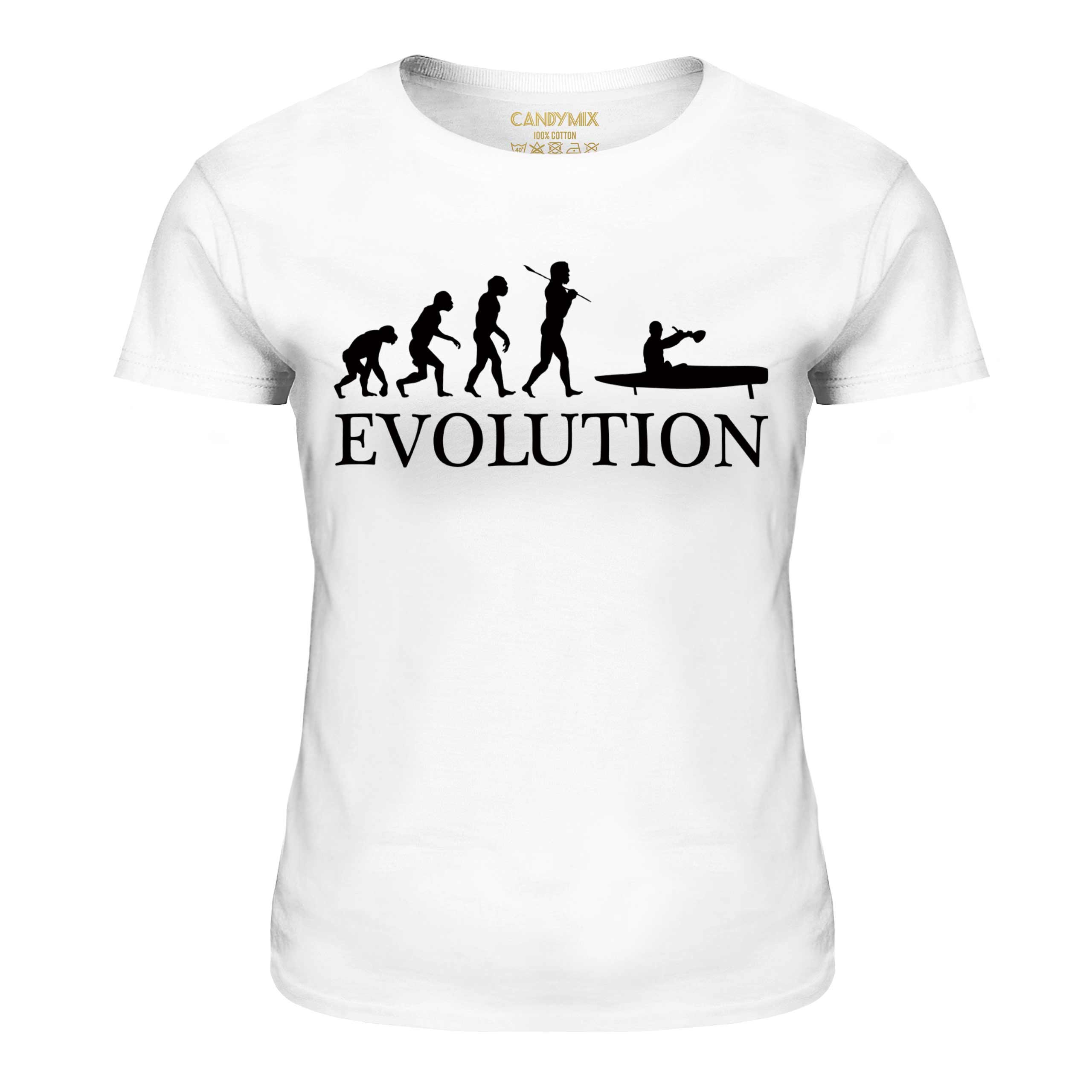 Flyak Evolution Damen T-Shirt Geschenk Kajak für Anfänger - Picture 3 of 21
