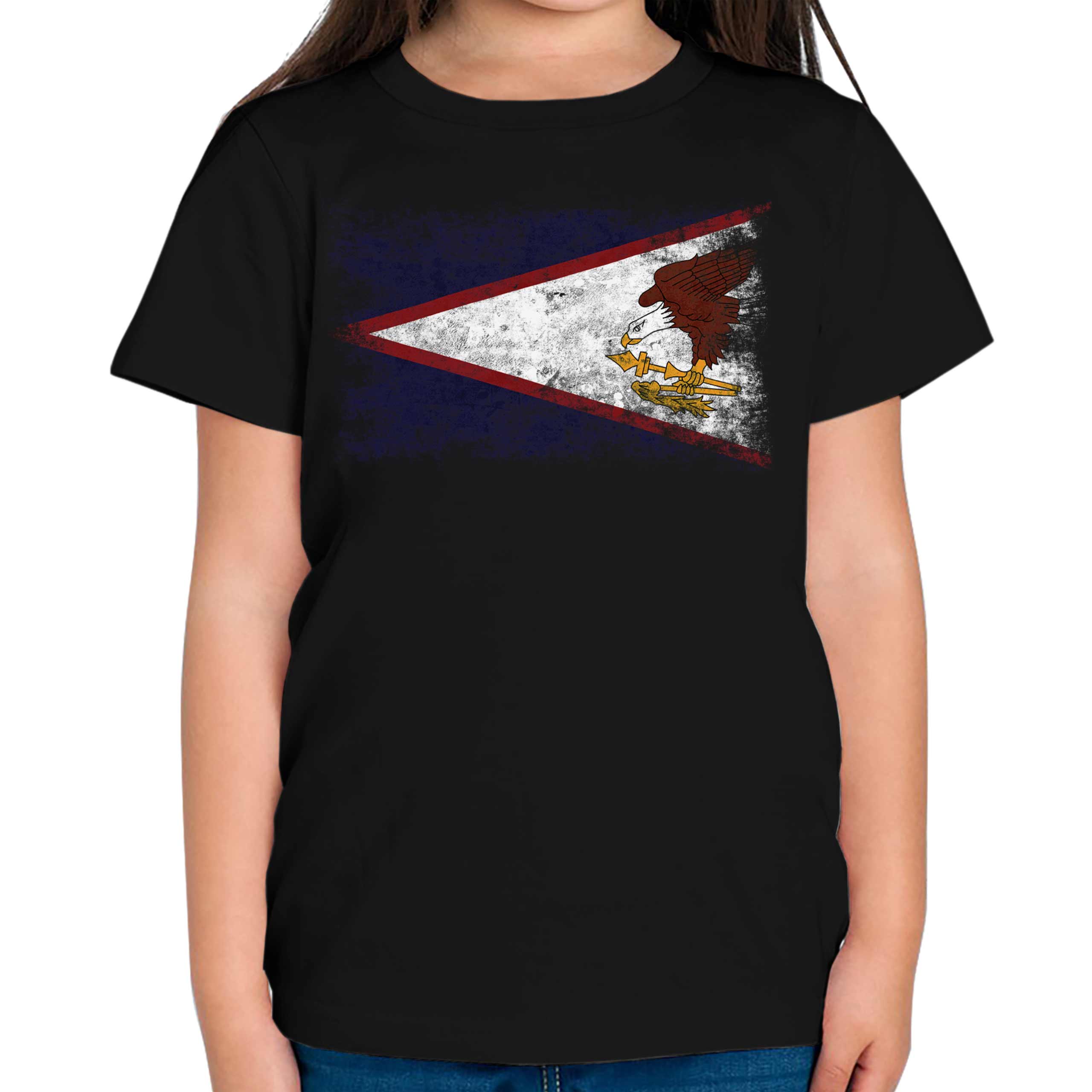 Samoa Americana Bandera Apenada Niños Camiseta Amerika S? Moa Camisa Regalo