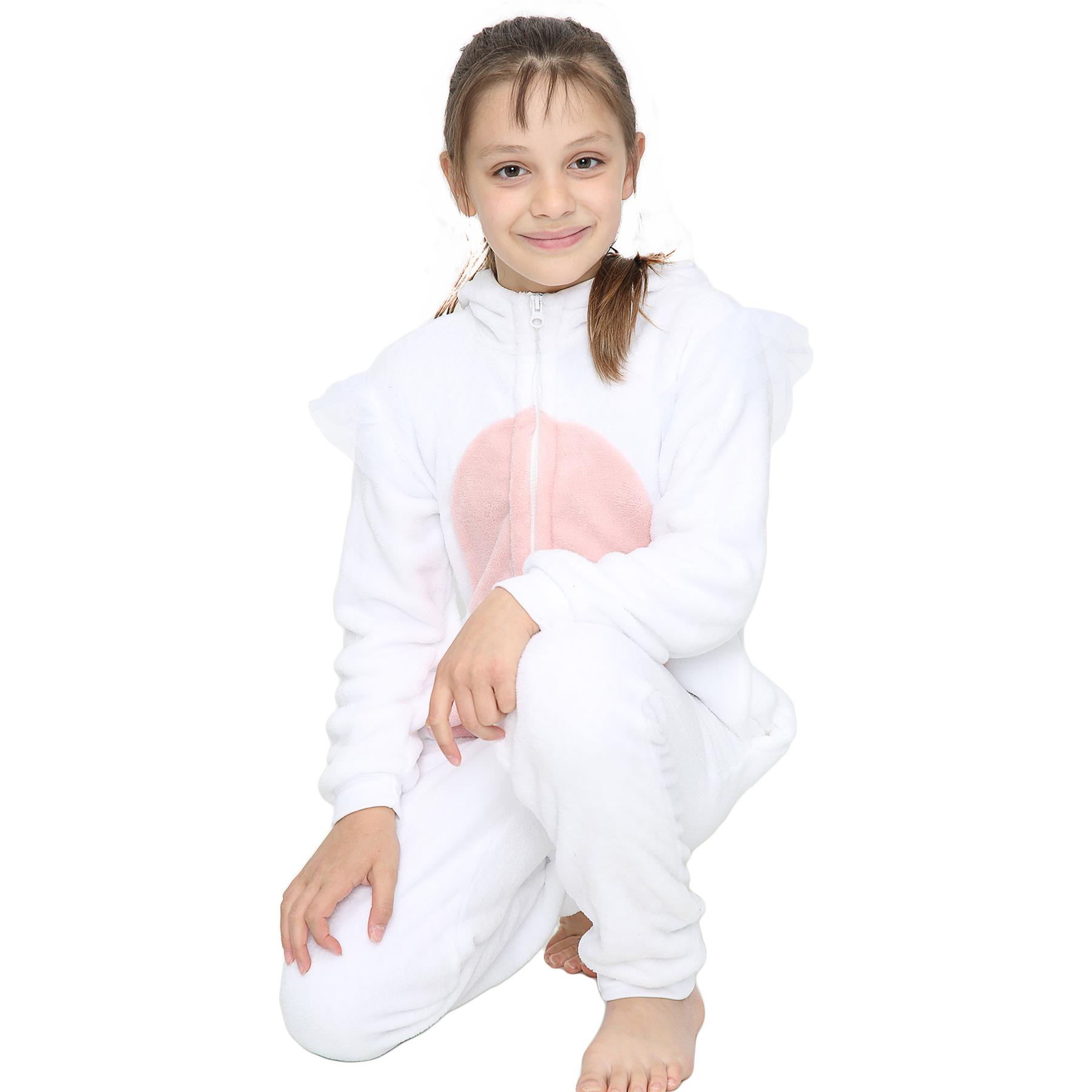Kids Animal A2Z Onesie One Piece Pyjamas Sleepsuit Costume Gifts for Girls Boys - Picture 151 of 240