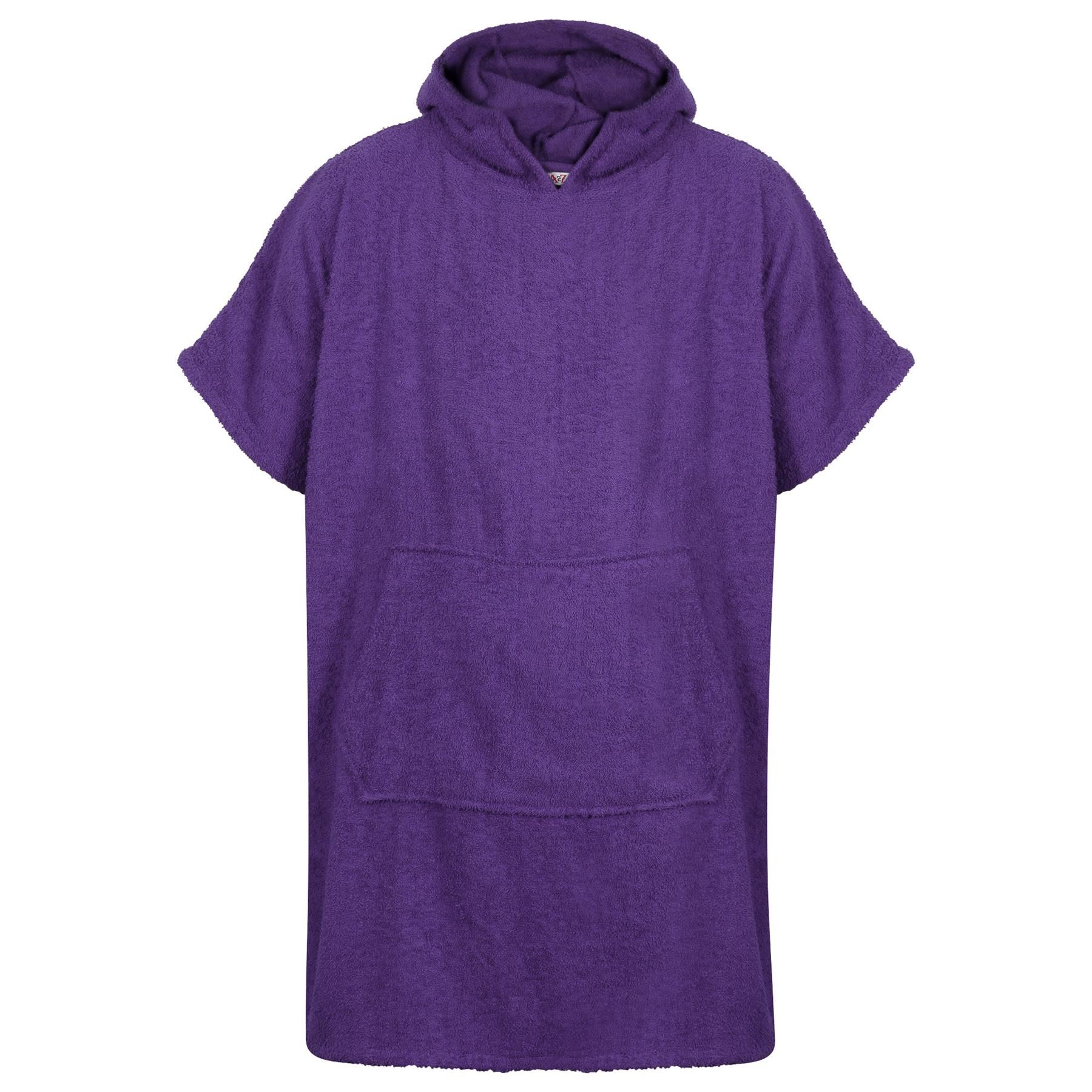 Bambini Asciugamano Poncho Accappatoio Morbido Spiaggia Nuoto Regalo viola