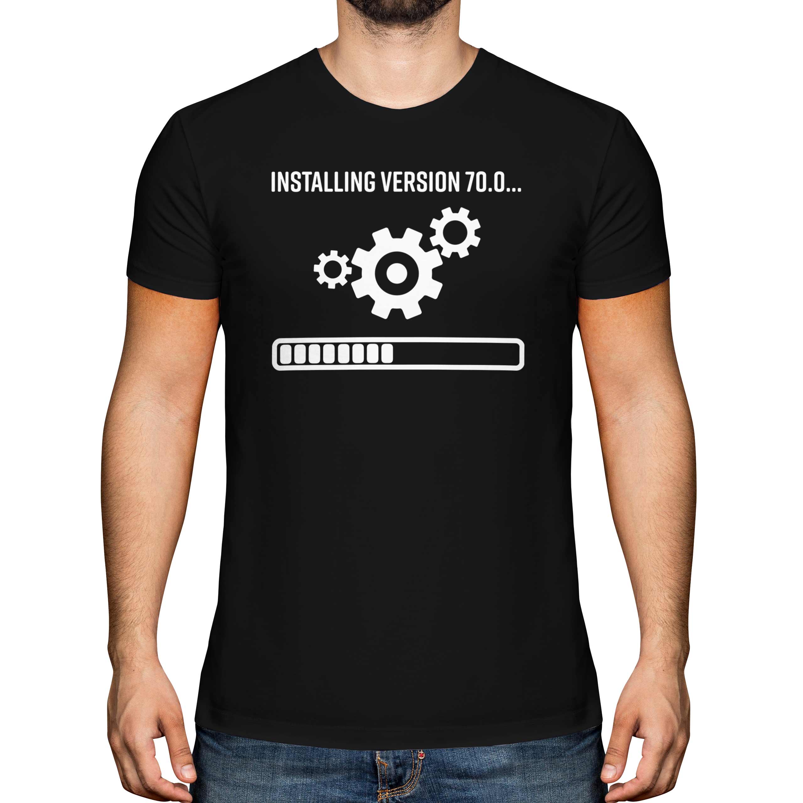 Instalar Versión 70.0 Divertido 70TH Cumpleaños Regalo Hombre Camiseta PC Geek
