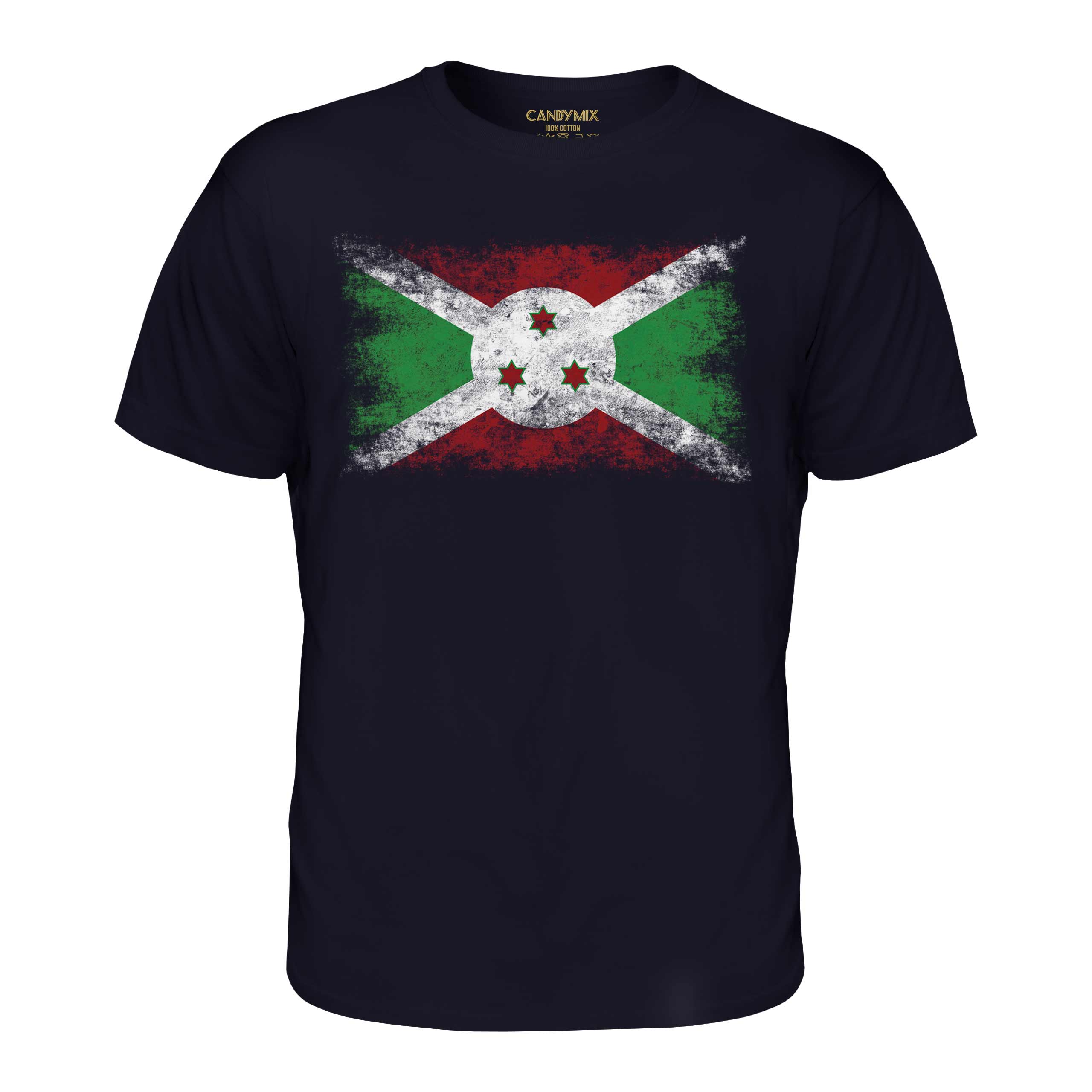 Burundi Distressed Flagge Herren T - Shirt Top Burundisches Fußball Trikot Gift - Bild 18 von 21