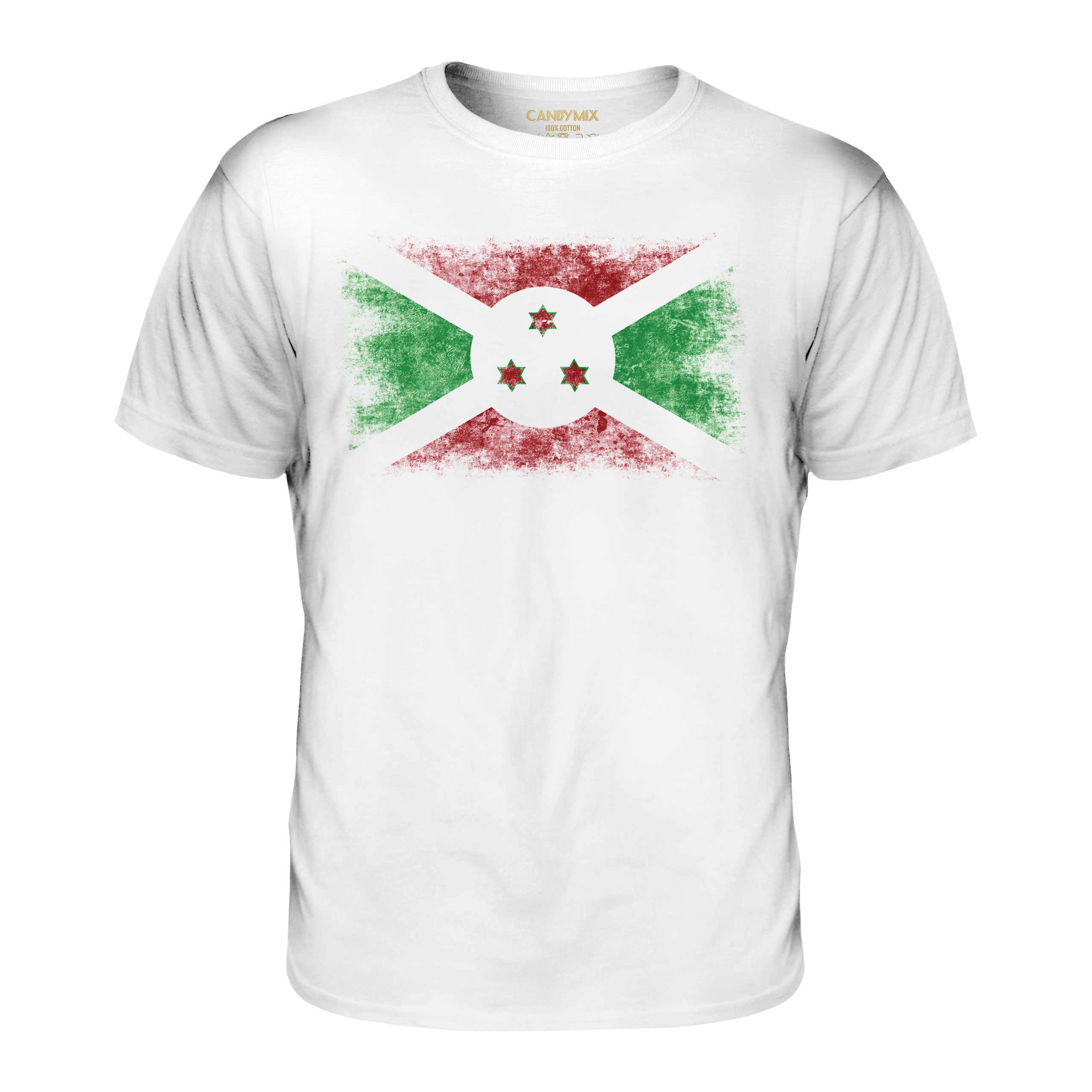 Burundi Distressed Flagge Herren T - Shirt Top Burundisches Fußball Trikot Gift - Bild 3 von 21