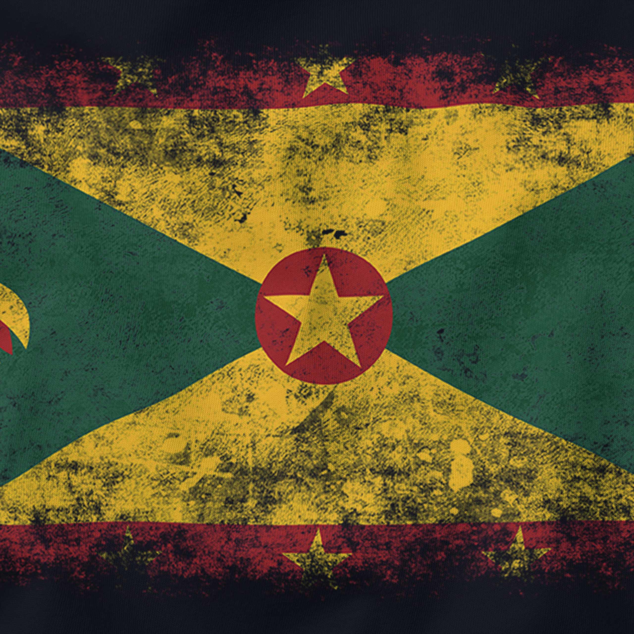 Grenada Bandiera Effetto Consumato T-Shirt Top Grenadian Maglia Calcio Jersey - Picture 19 of 21