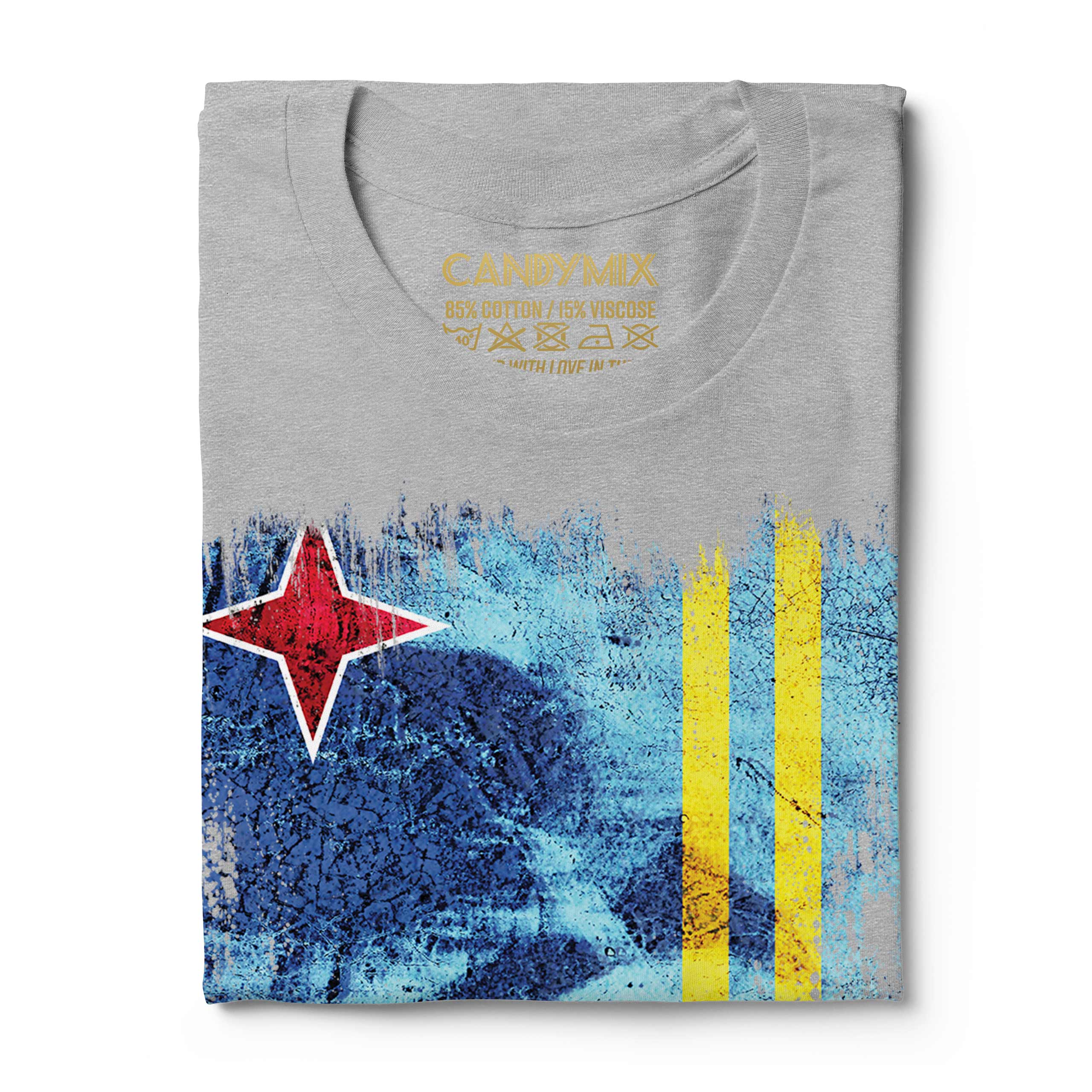 Aruba Grunge Drapeau Hommes T-Shirt Aruban Maillot de Football Cadeau - Picture 15 of 21