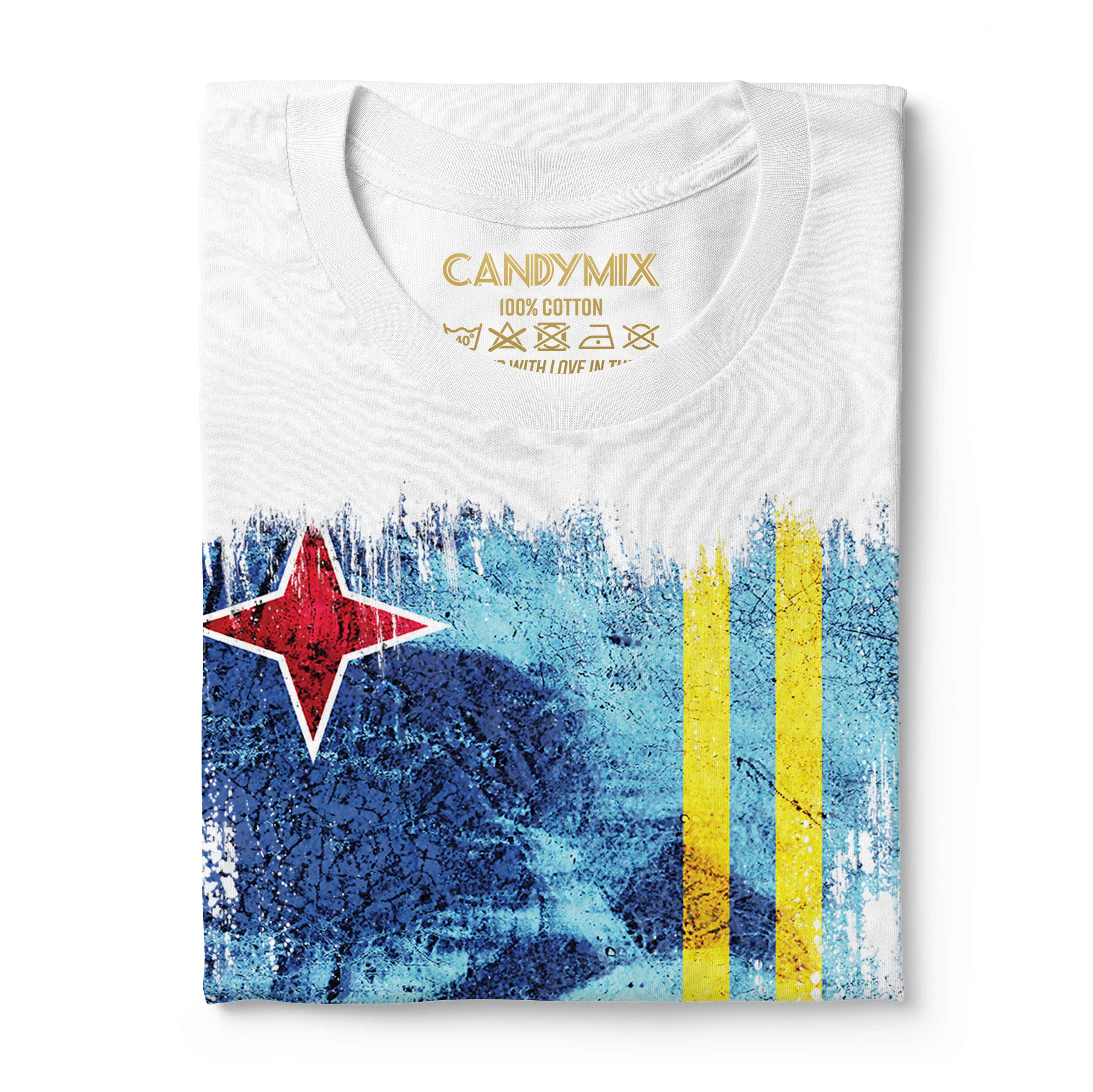 Aruba Grunge Drapeau Hommes T-Shirt Aruban Maillot de Football Cadeau - Picture 5 of 21