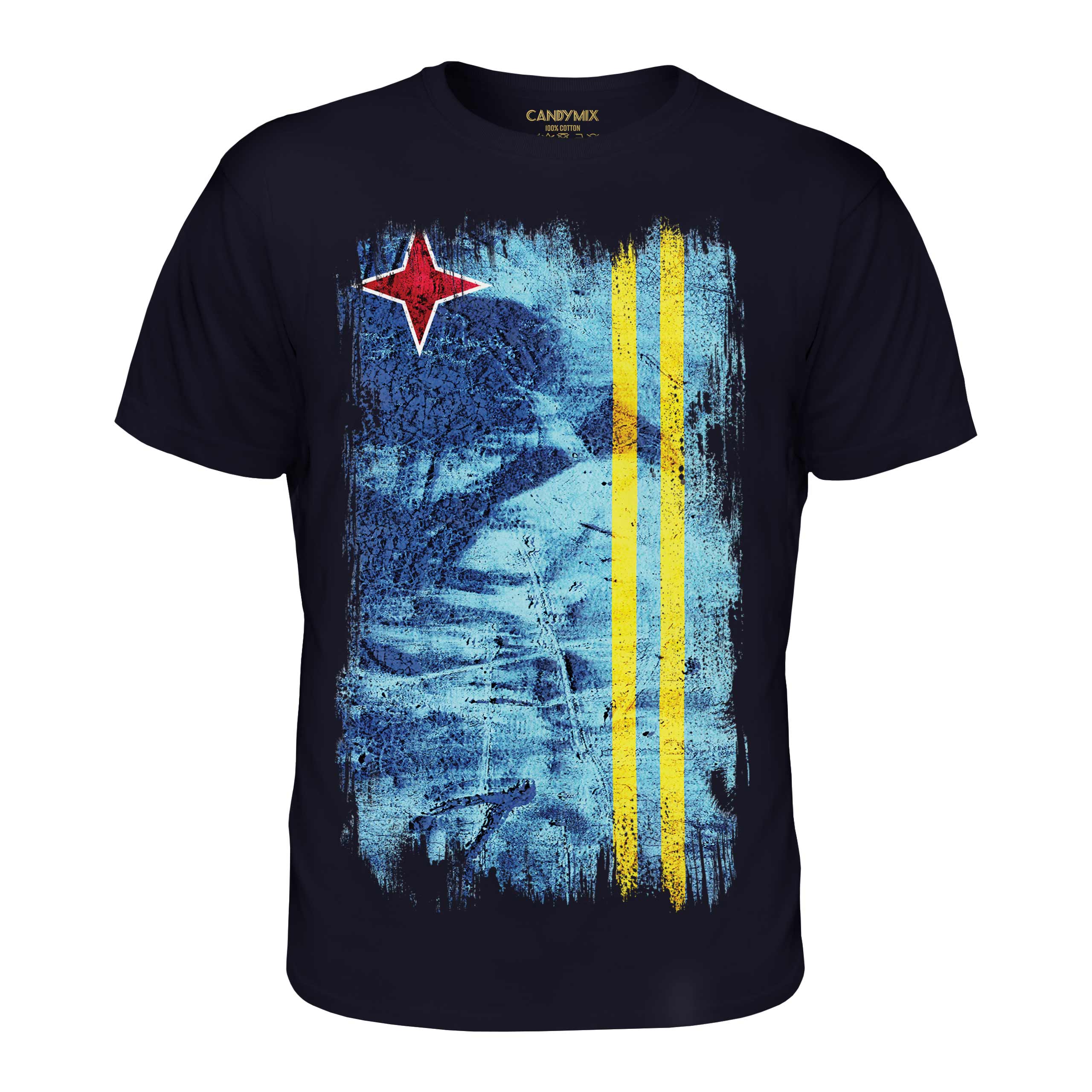 Aruba Grunge Drapeau Hommes T-Shirt Aruban Maillot de Football Cadeau - Picture 18 of 21