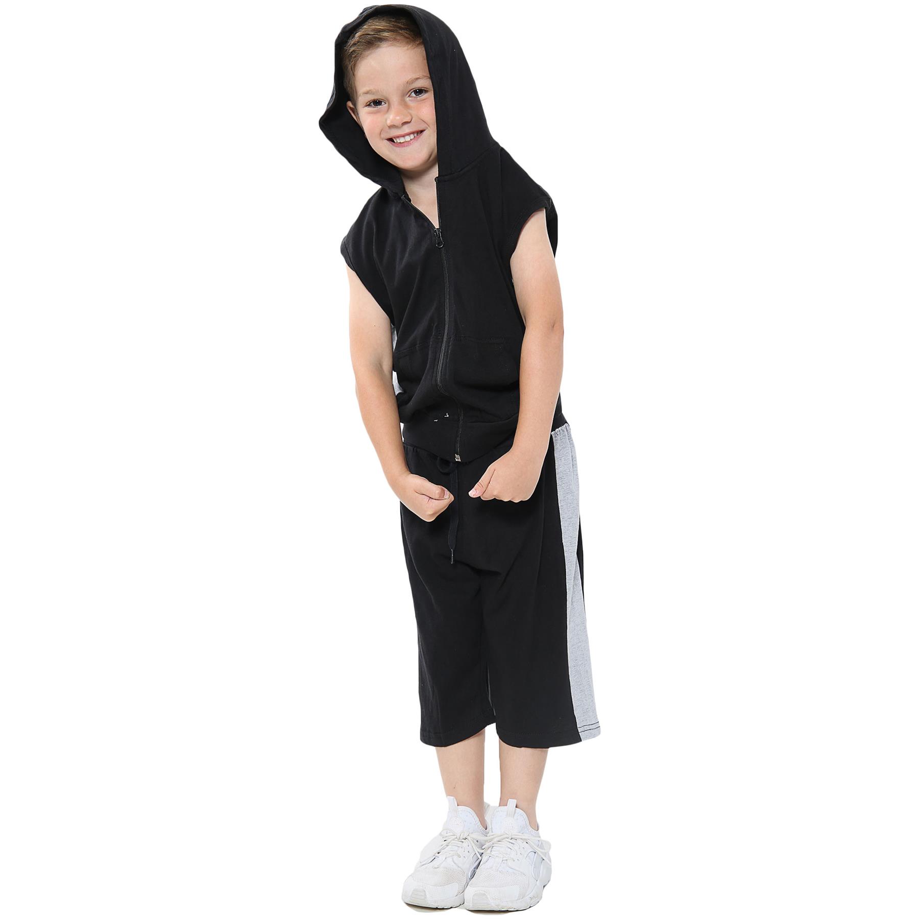 Bambine Ragazzi Gilet 100% Contrasto Pannelli Estate Top & Pantaloncini cotone
