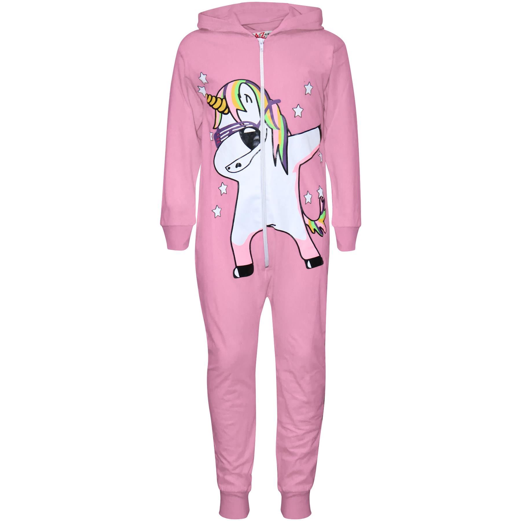 Bambini Ragazza 100% Unicorn Confetto A2Z Tuta one piece Tuta Intera cotone rosa