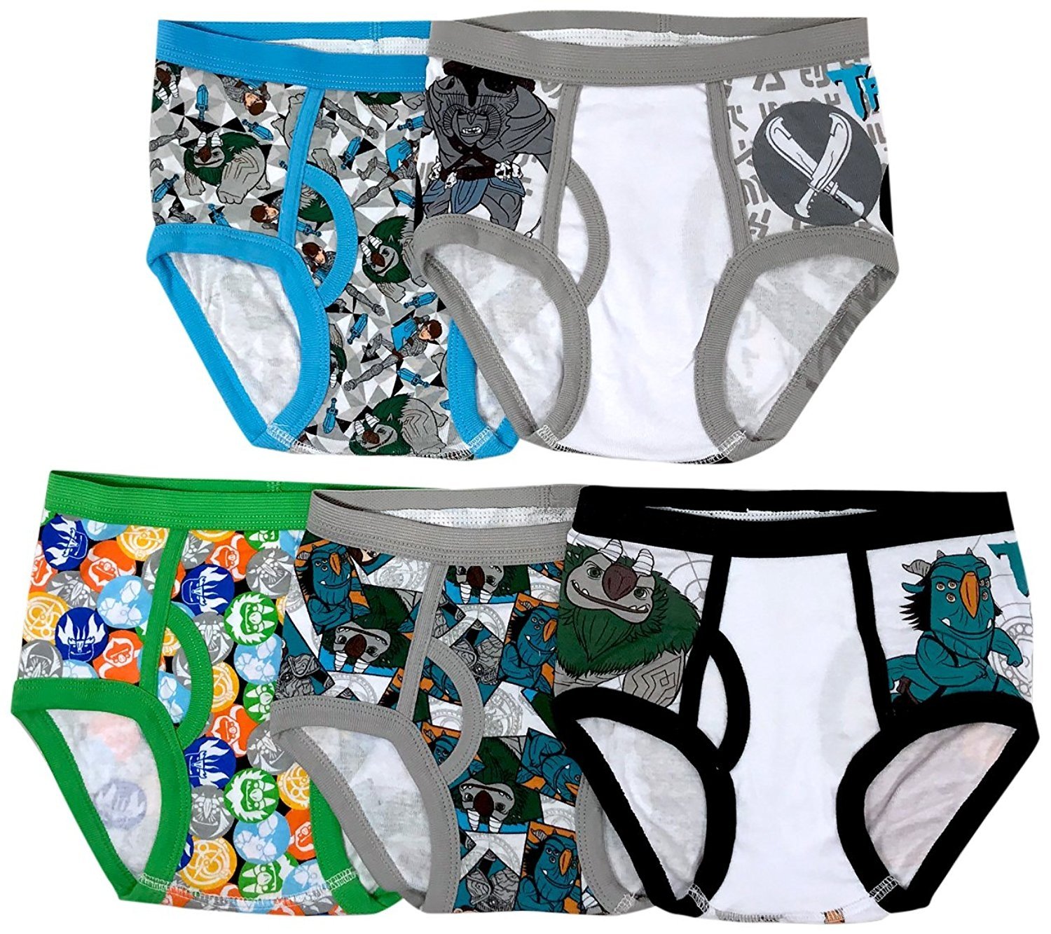 Ragazzi 5-Pack Troll Hunters Slip Intimo