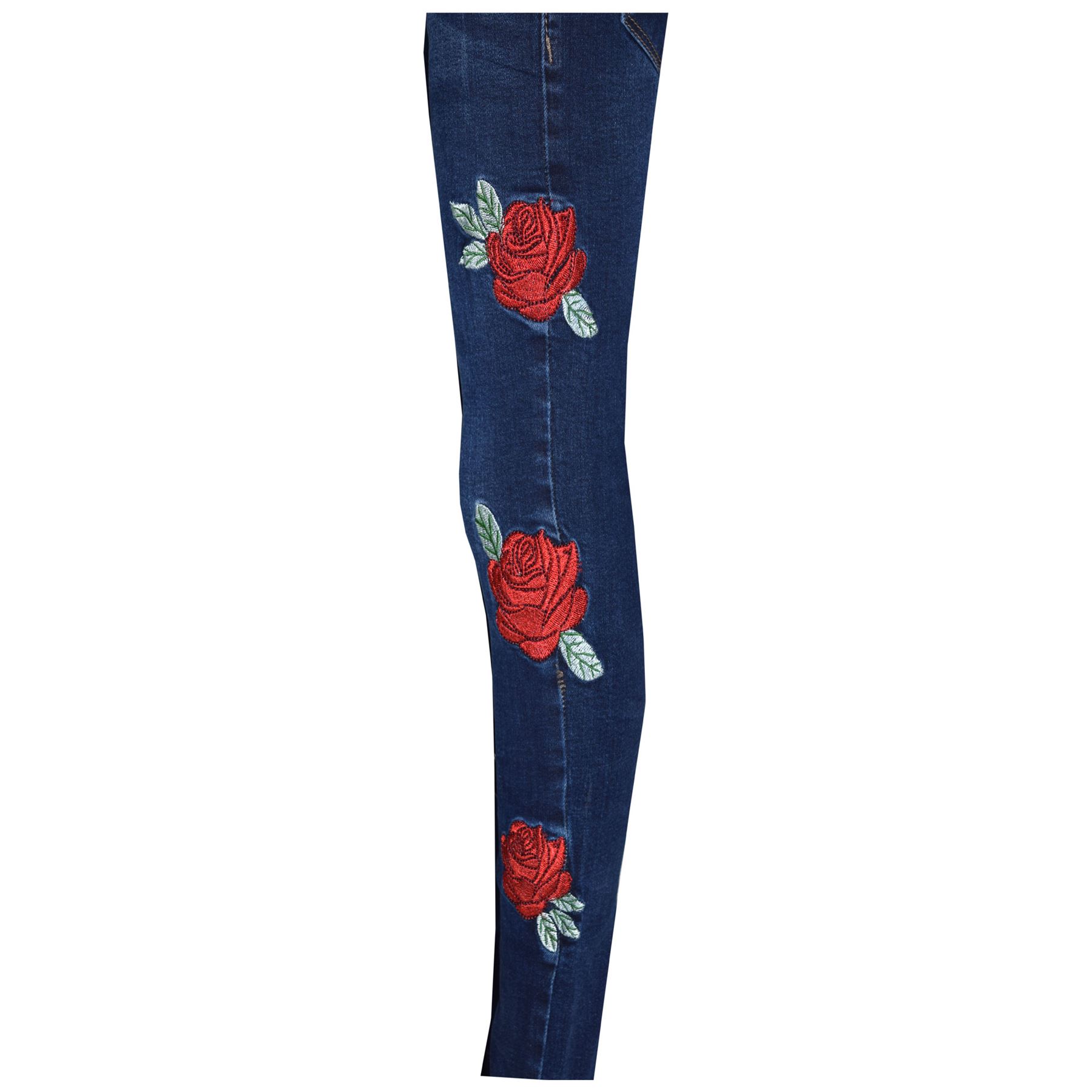 Niña Vaqueros Elásticos Niños Rosas Estampado Pantalones Jeggings 5-13 Años