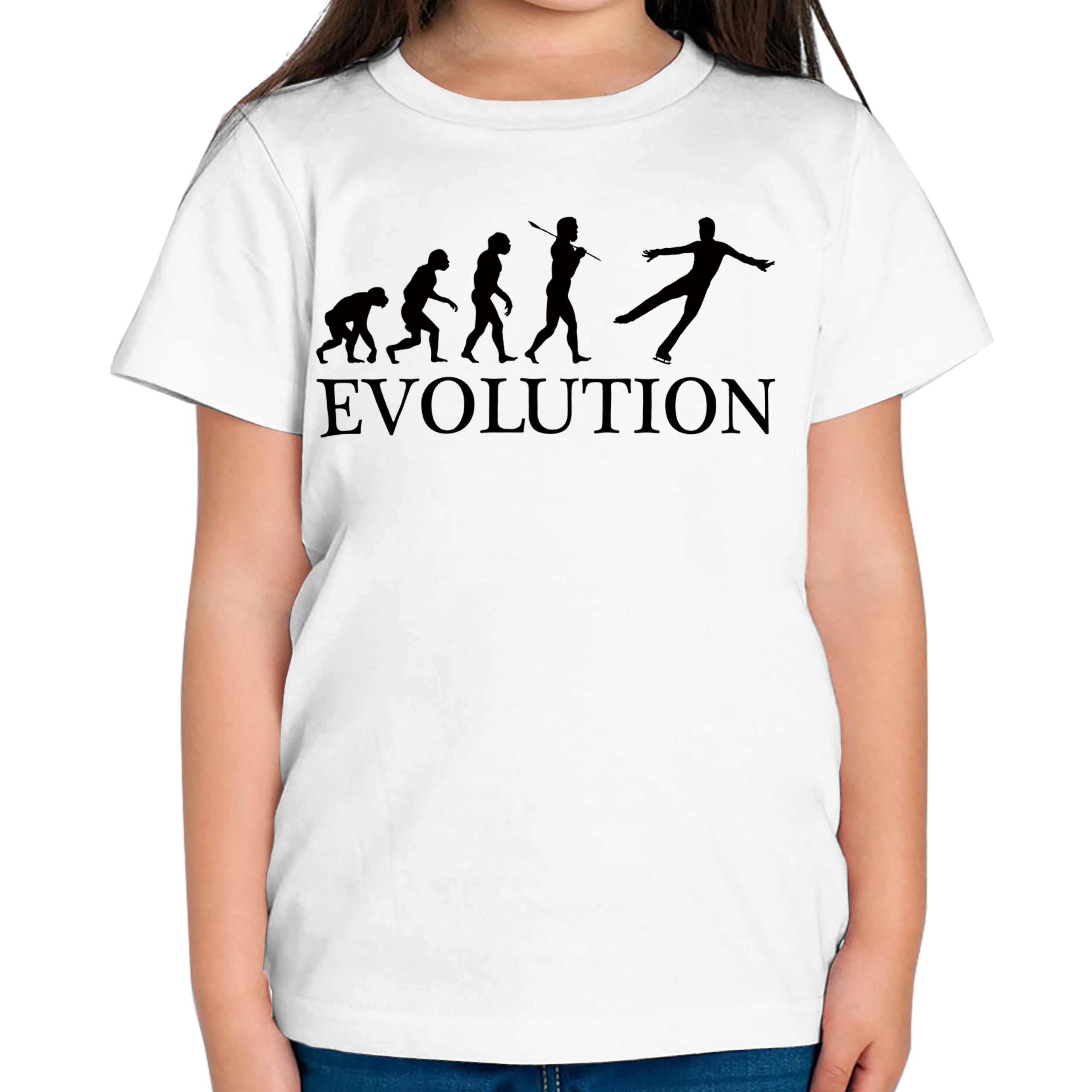 Figura Pattinatrice Evolution Of Uomo T-Shirt Regalo Ghiaccio