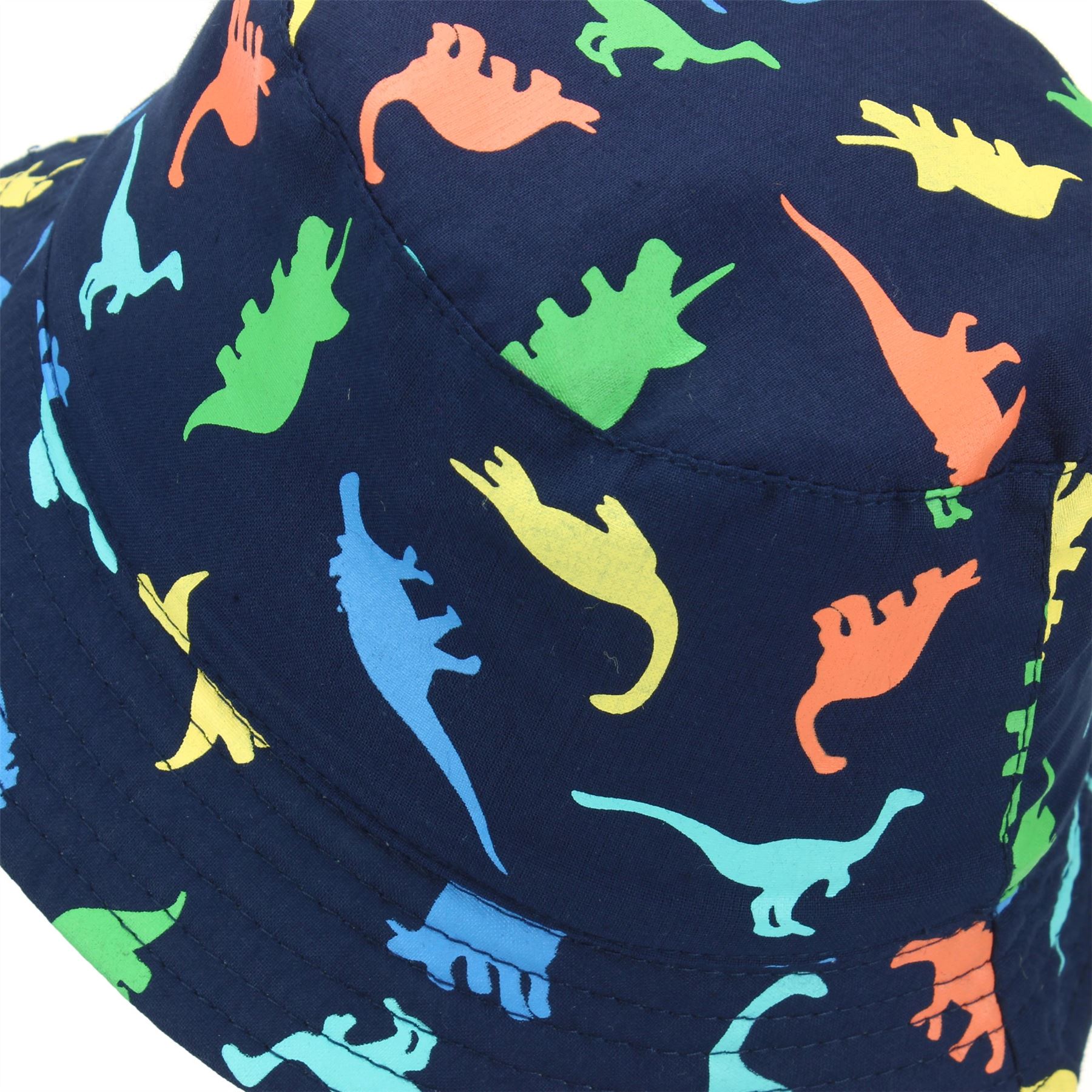 Bucket Hat Sun Childrens Boys Girls Baby Dinosaurs Dino Kids Cap Summer