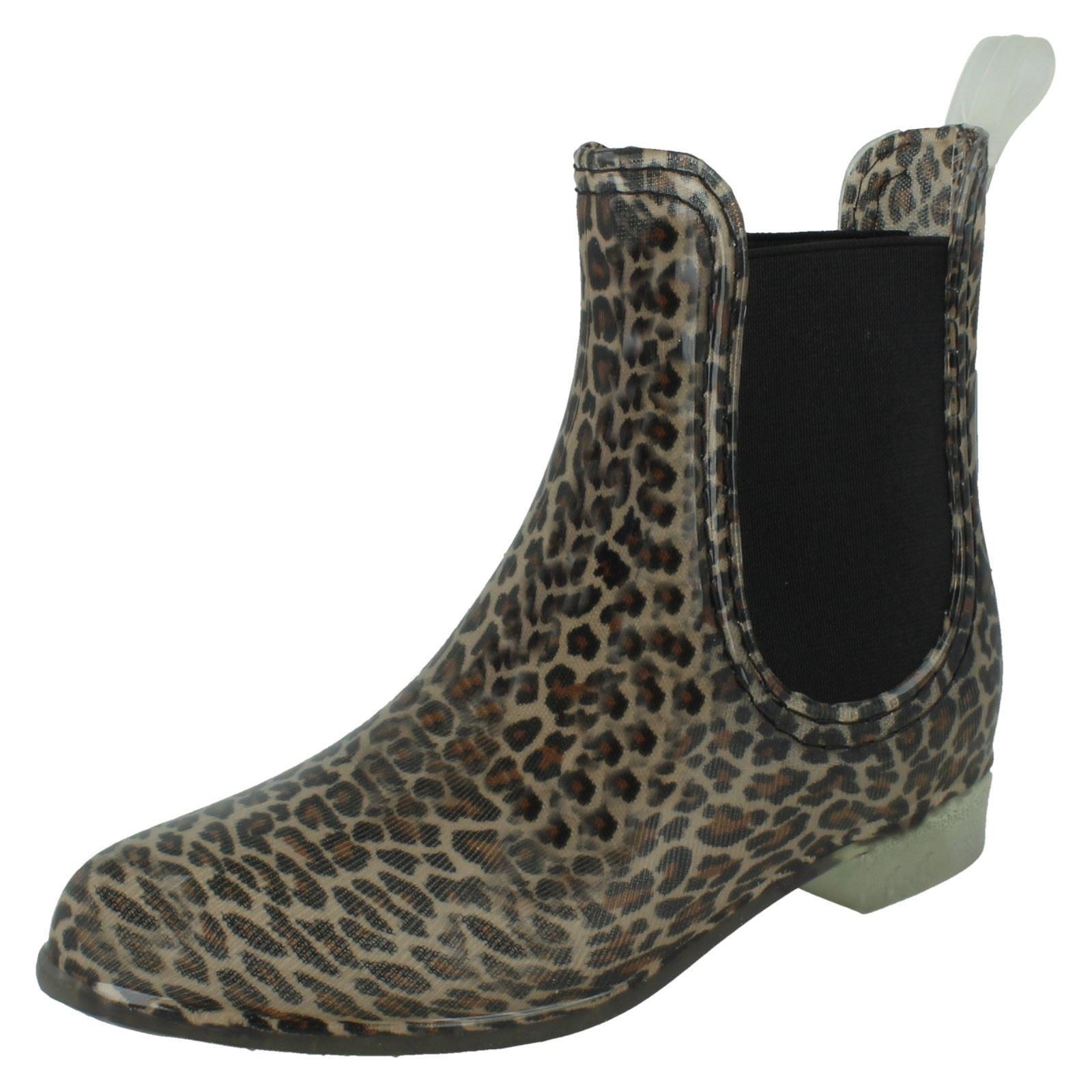 leopard print ankle wellies