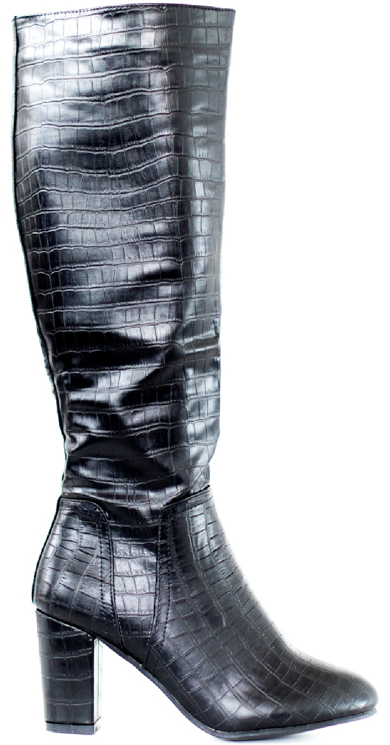 MID CALF CROC SHOES BOOTS SIZE 