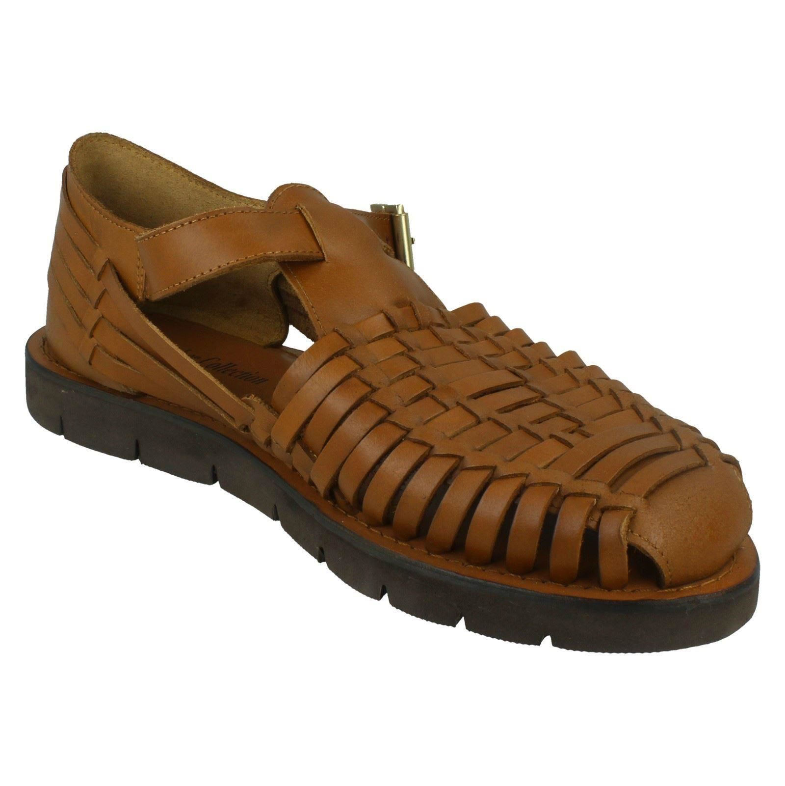 weaved leather sandals