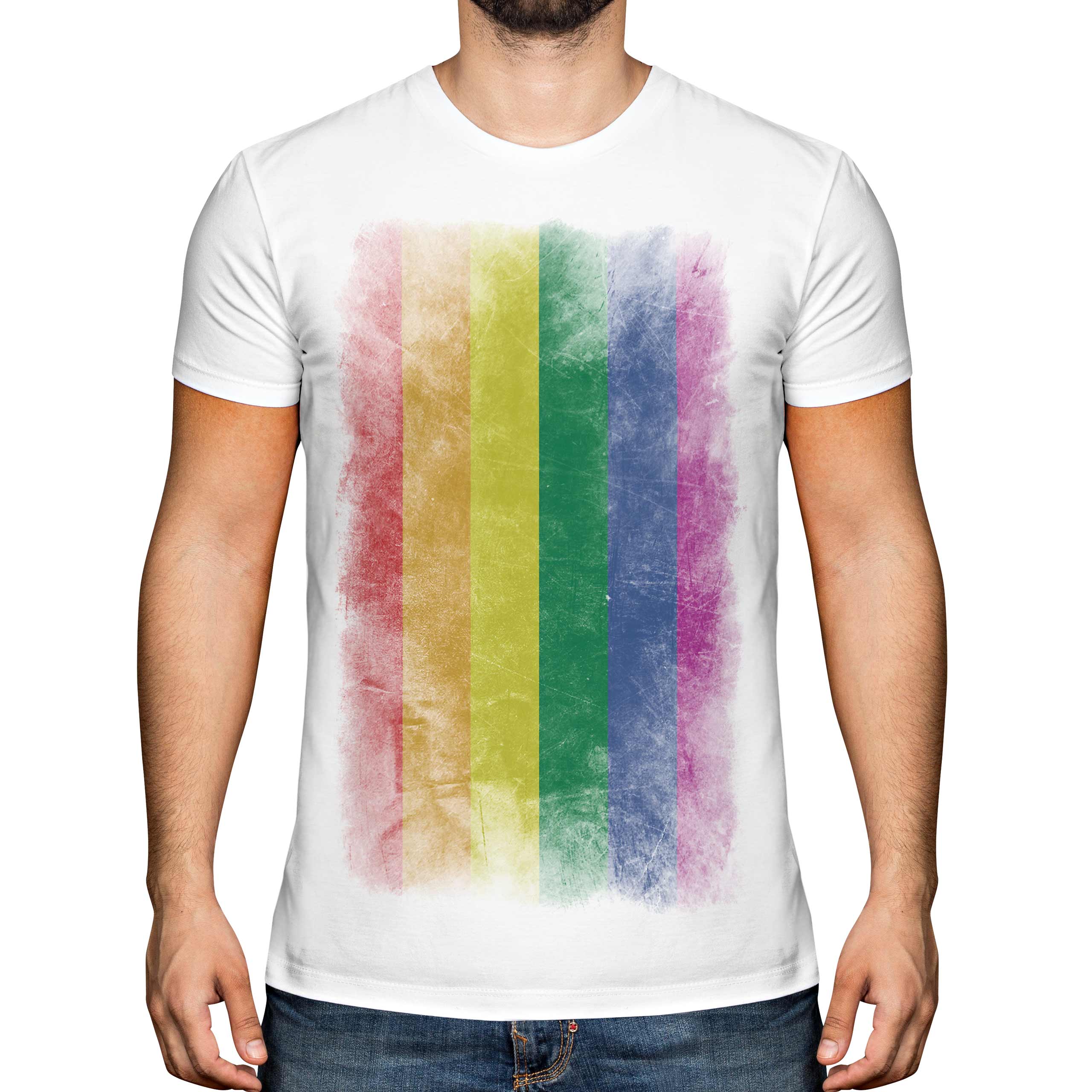Playera Pride Playera Arcoiris Hombre Orgullo Gay Bandera