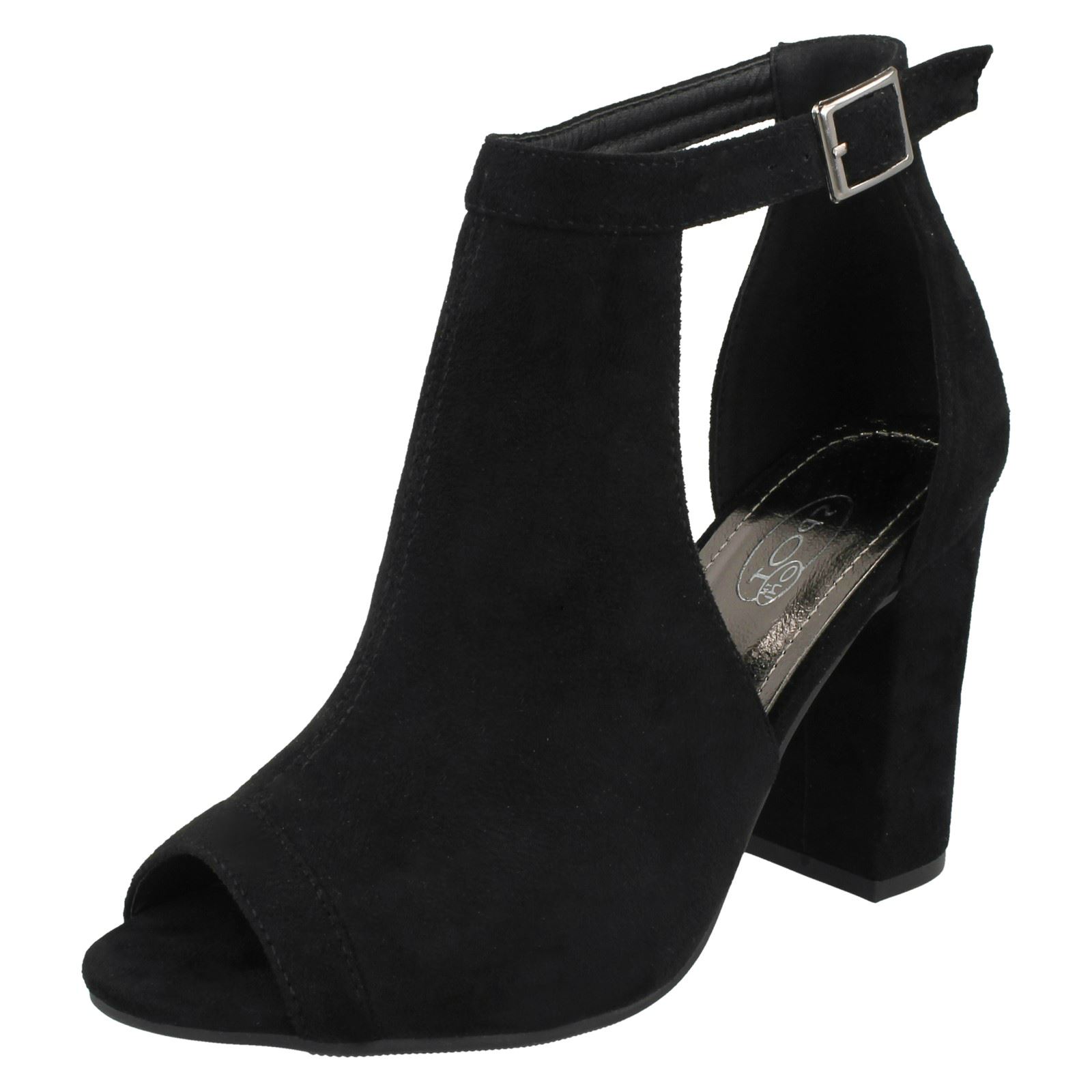 Medio Grosso Tacco Coperto Vamp Sandali donna