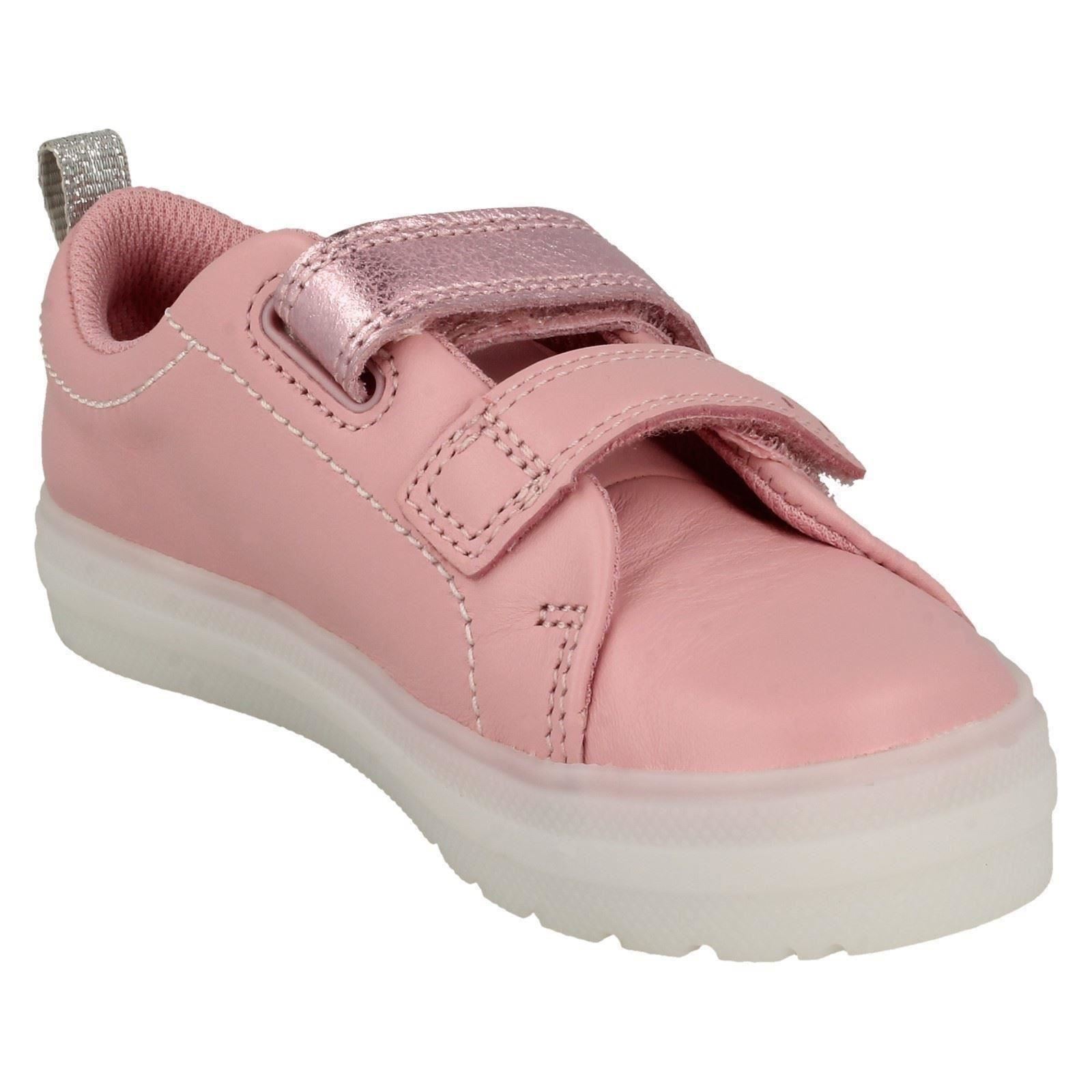 Girls Clarks Stylish Mermaid Detailed LightUp Shoes Flare Shell Lo T
