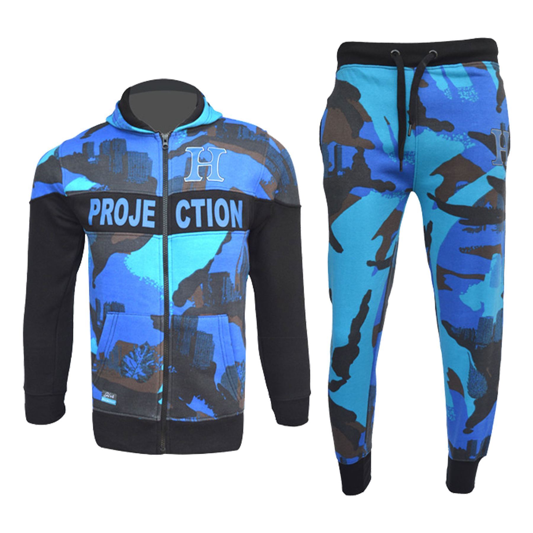 Bambini di Design Tuta Top Pantaloni Jogging Abiti 7-13 Anno con zip