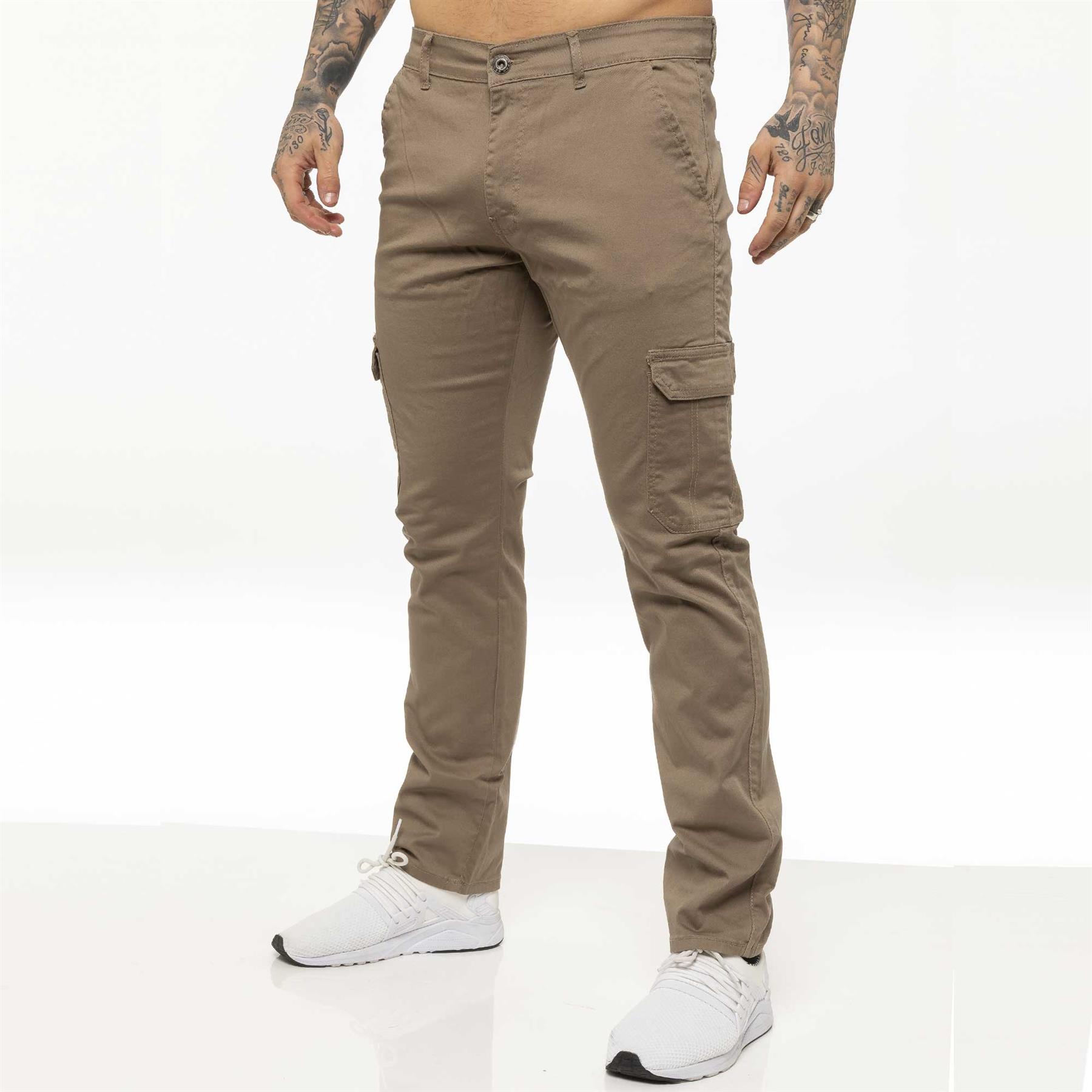 Enzo Jeans Mens Cargo Combat Trousers 