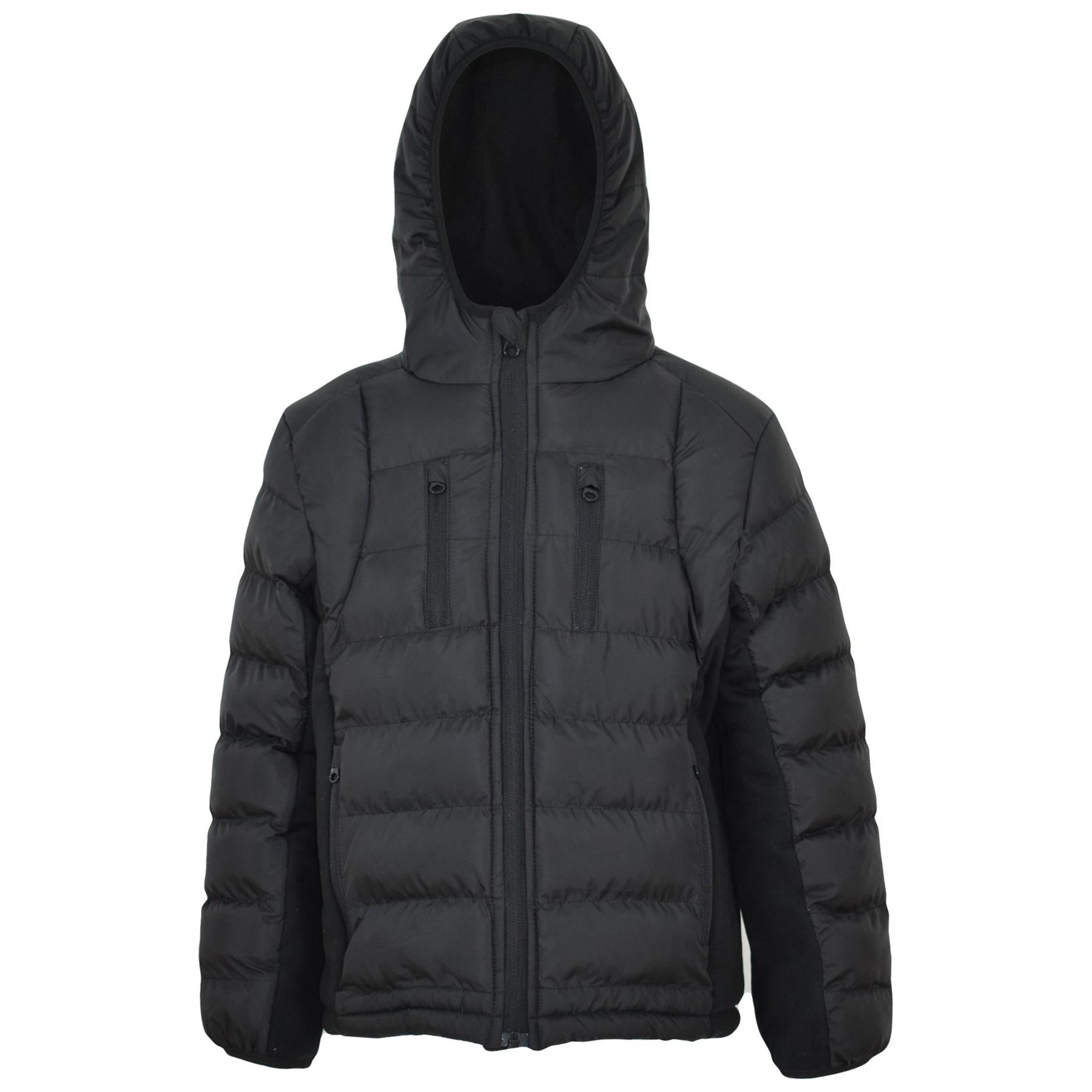 Bambini Ragazzi Moda Imbottito Scuola Casual Giacca Bolle Inverno Indossare nero