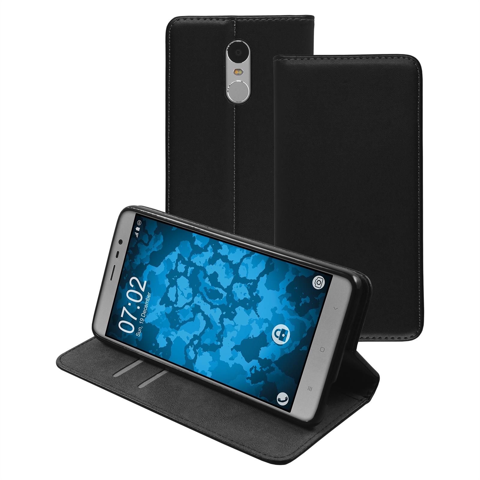 PhoneNatic - Book Phone Case Cover Wallet Case - Black - Picture 158 of 160