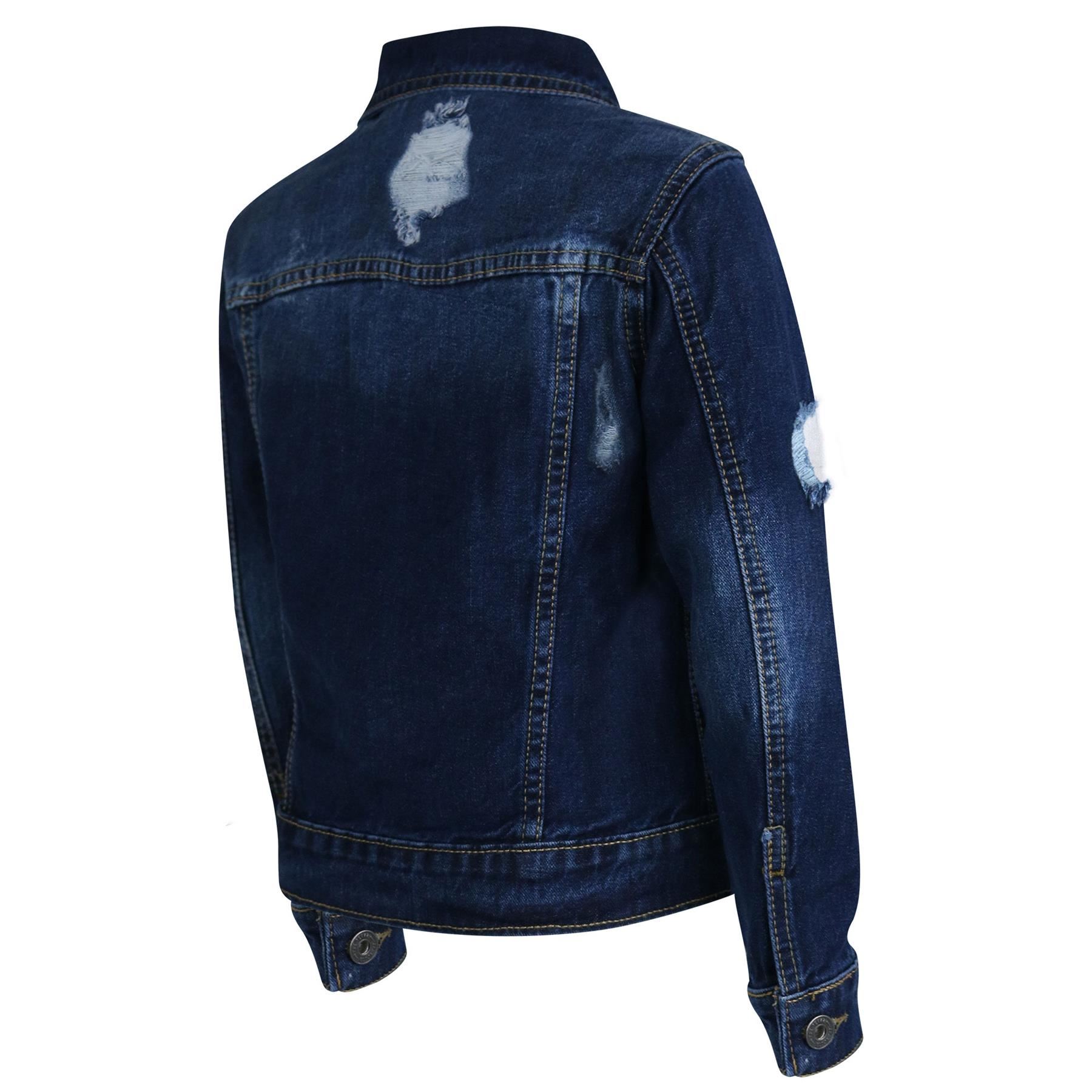 Kids Boys Denim Jacket Designer Ripped 