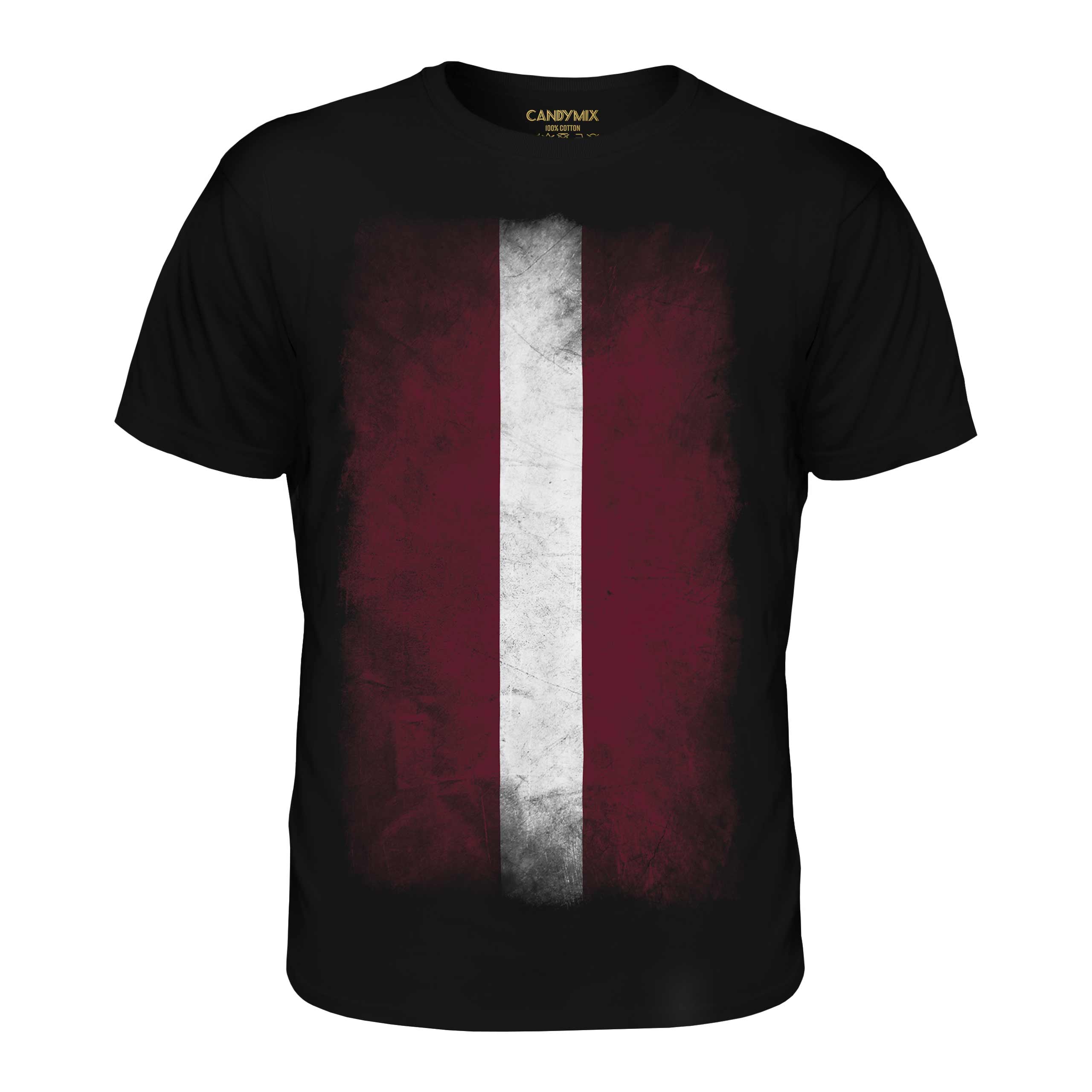 T-shirt Uomo Lettonia Mappa Bandiera Geografia Maglietta Donna Grafica