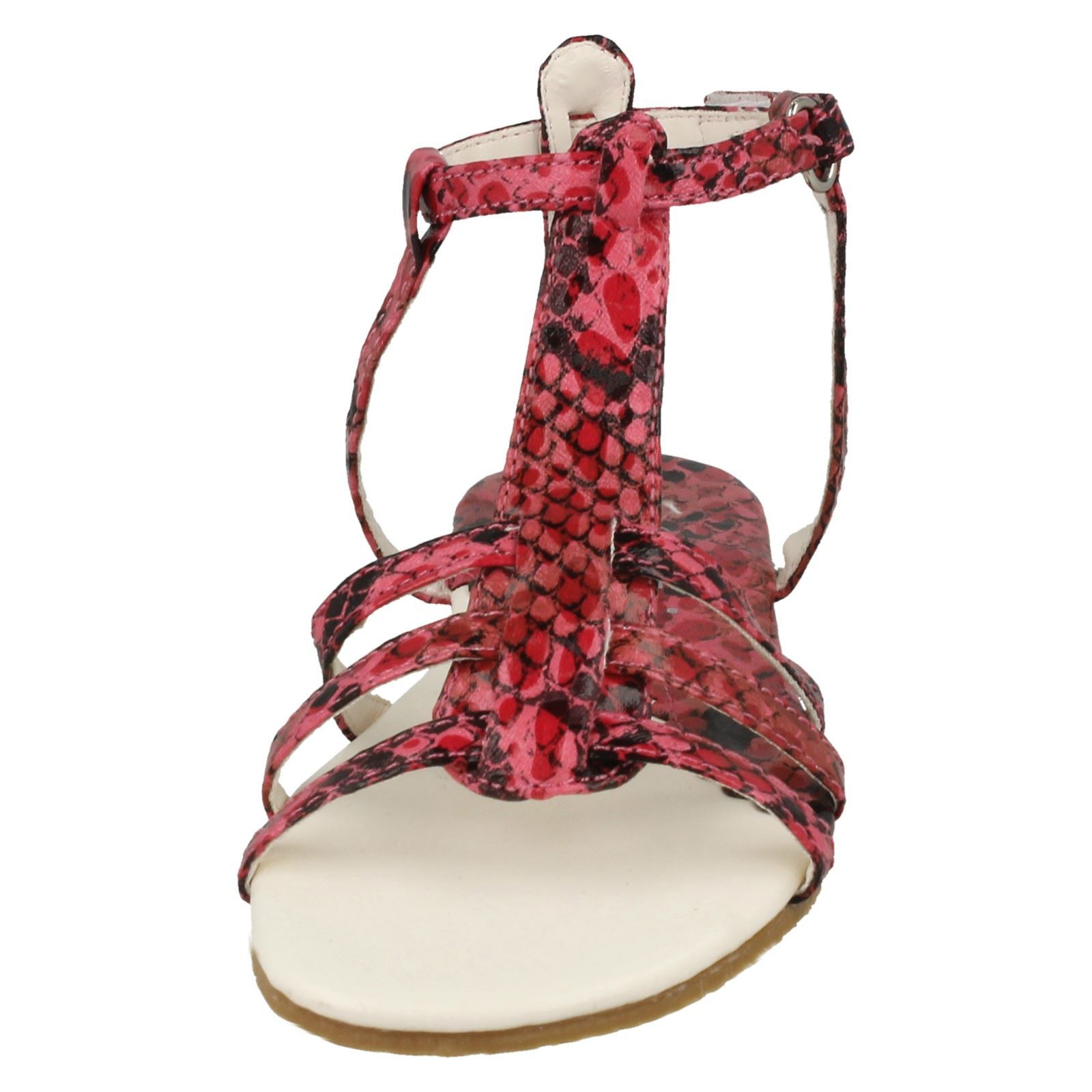 Mädchen Cutie Schlangenmuster Gladiator Sandalen