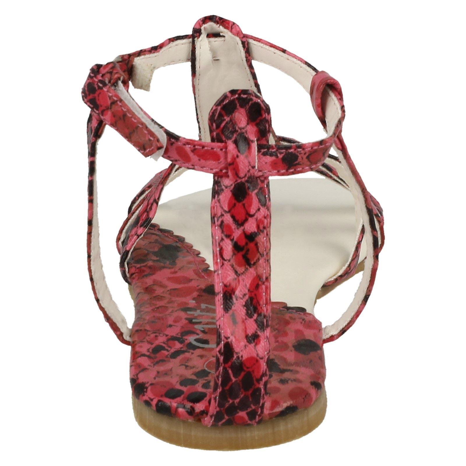 Mädchen Cutie Schlangenmuster Gladiator Sandalen