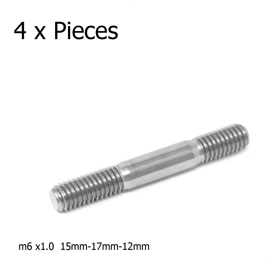 M6 X 1.0 Borchie 44mm Titanio 15mm -17mm Sciolto -12mm Ti Collettore di Scarico