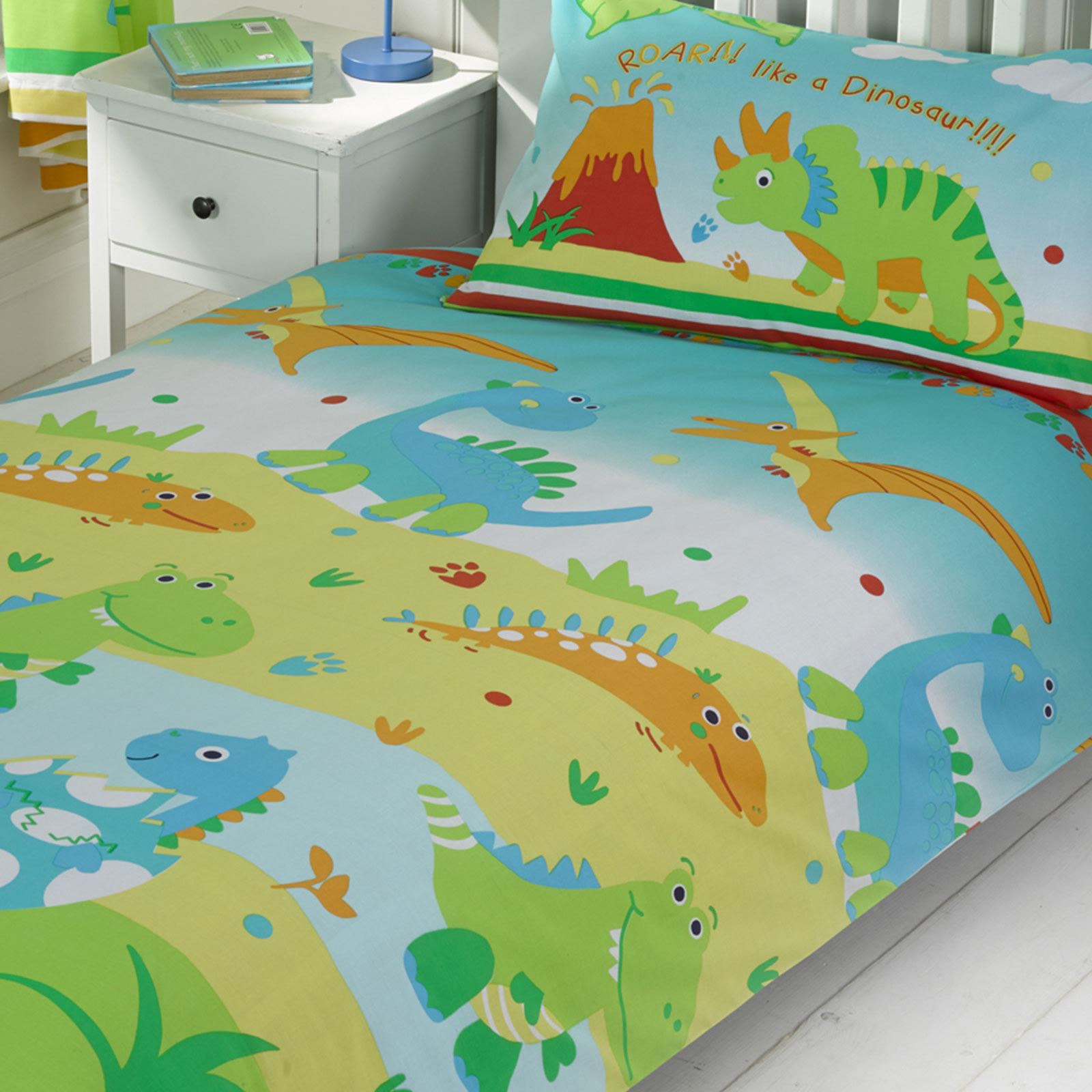 Dinosauro Set Copripiumino Bambini Letto T-Rex - Junior Singolo Doppio