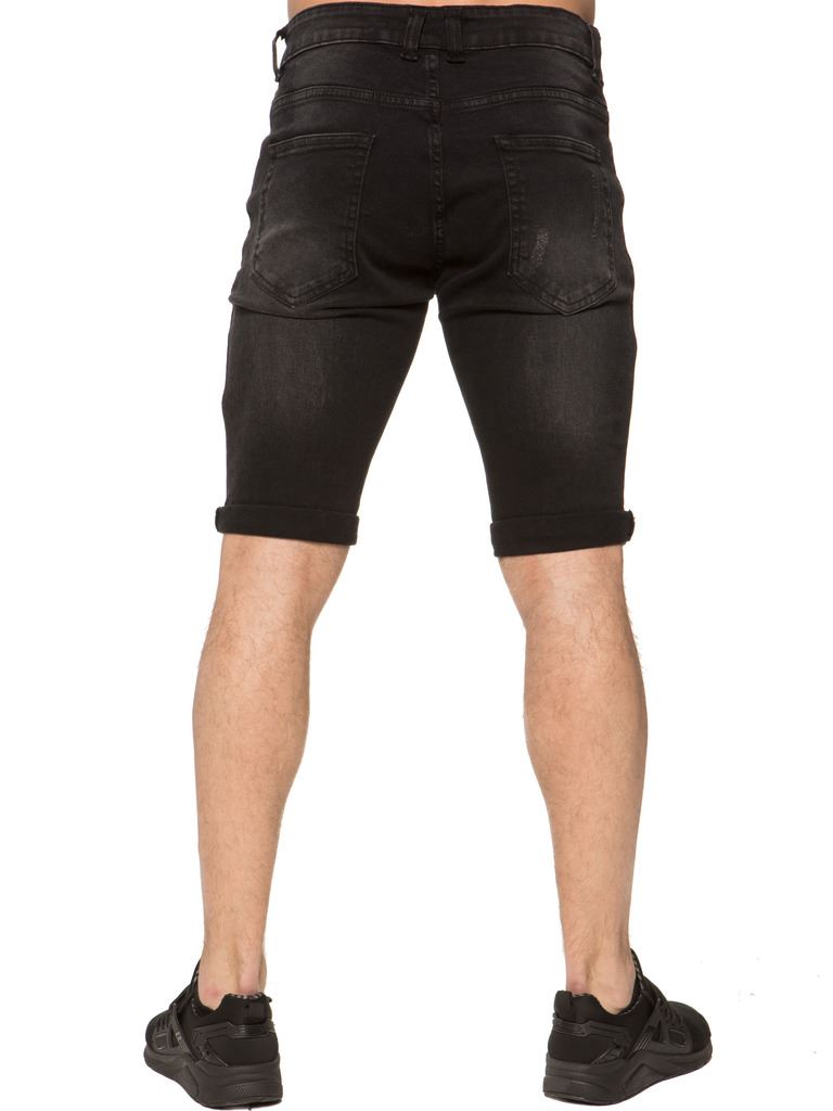 Enzo Jeans Mens Denim Skinny Fit Shorts 