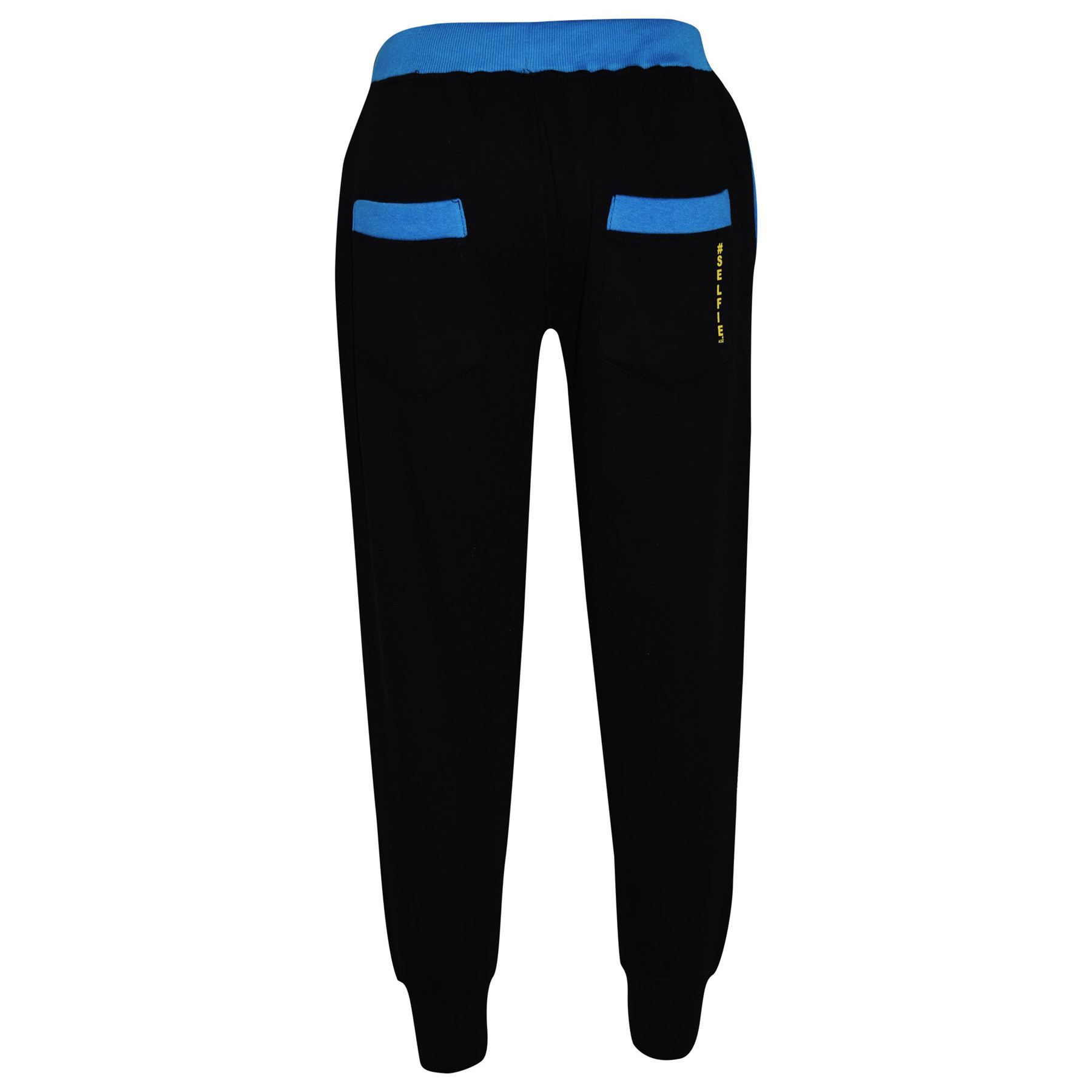 Enfants Filles Garçons Survêtement la puissance Design Noir /& Rose Haut Bas de jogging Suits