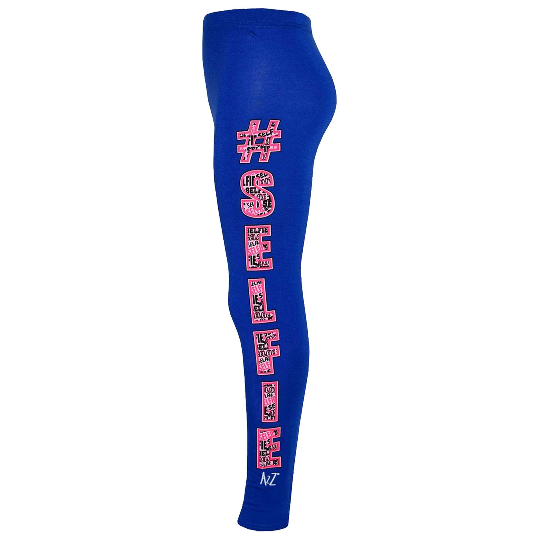 Girls Top Kids # Selfie Print Designer T-Shirt & Graffiti Leggings Set - Picture 18 of 18