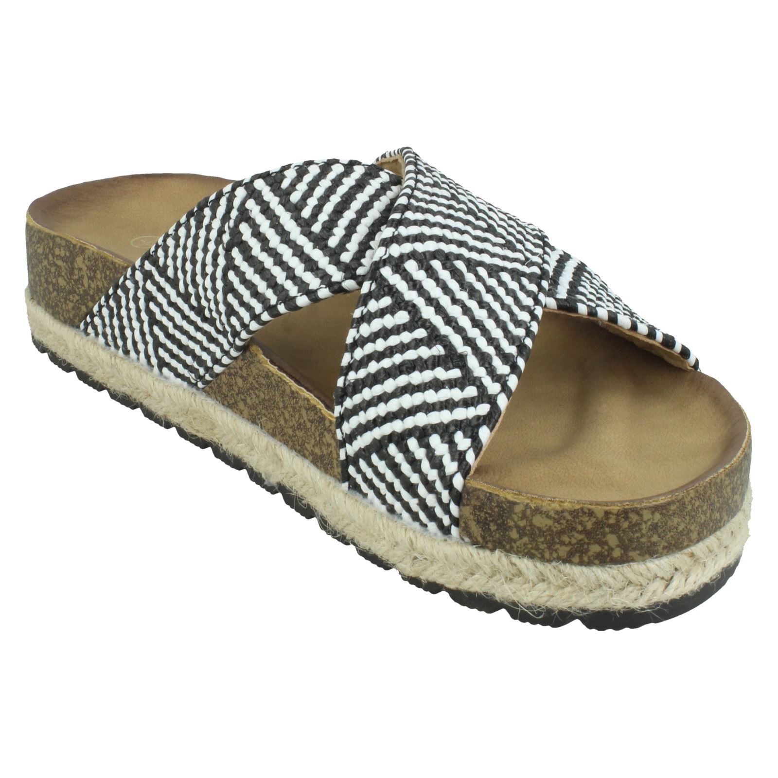 Details about / Ladies Spot On Slip On Mules