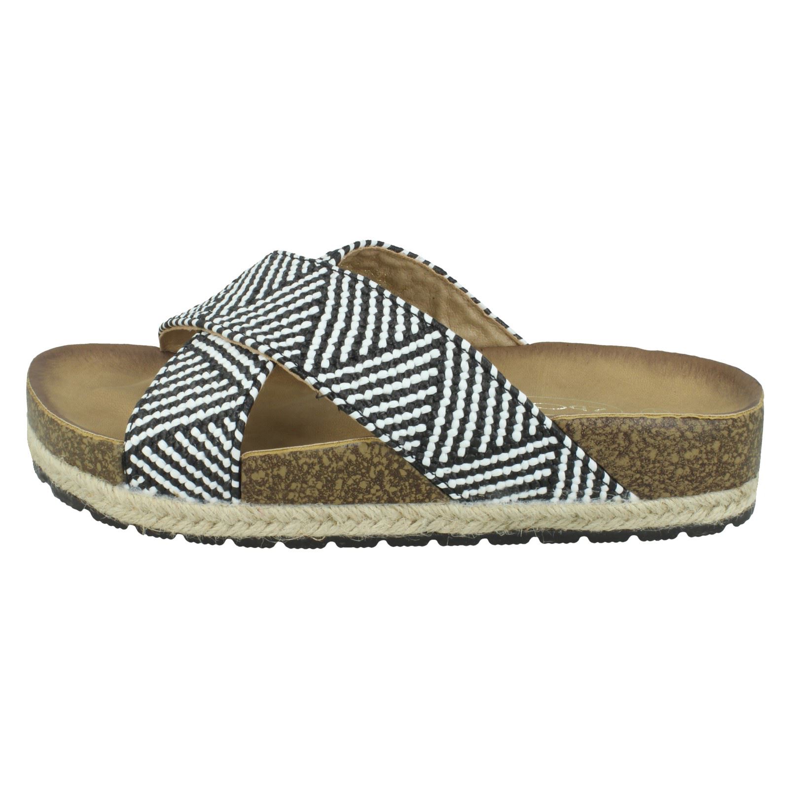 Details about / Ladies Spot On Slip On Mules