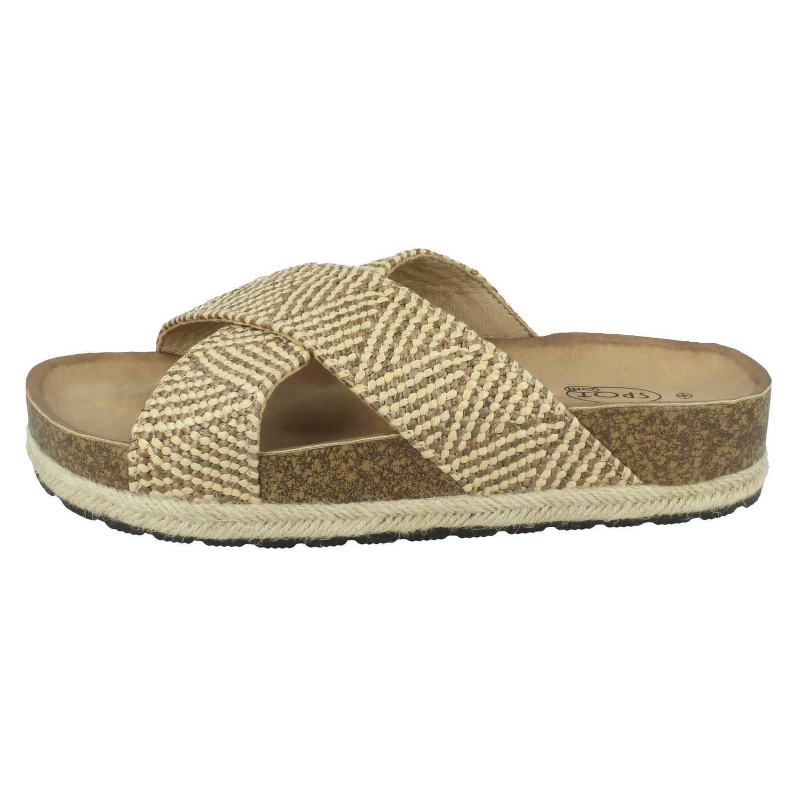 Details about / Ladies Spot On Slip On Mules