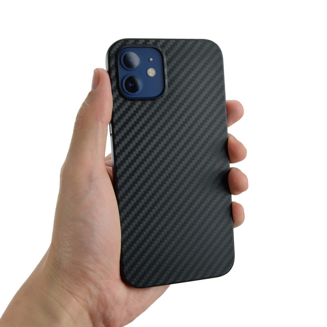 Ultra Slim Case IPHONE 12 Mini 5,4 " Case Cover Black Carbon Look Foil ...