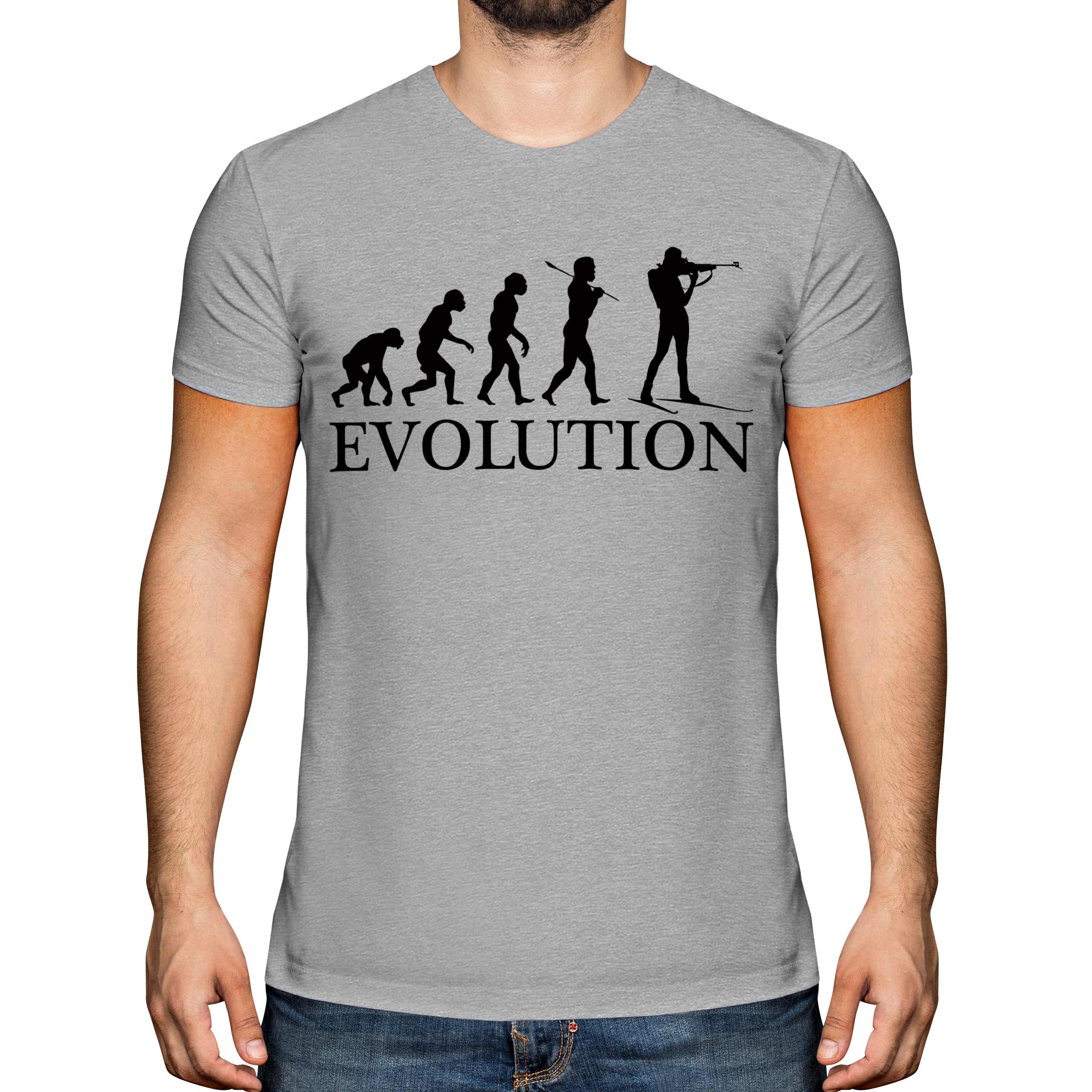 BIATHLON EVOLUTION OF MAN MENS T-SHIRT TEE TOP GIFT ACCESSORIES - Picture 12 of 21